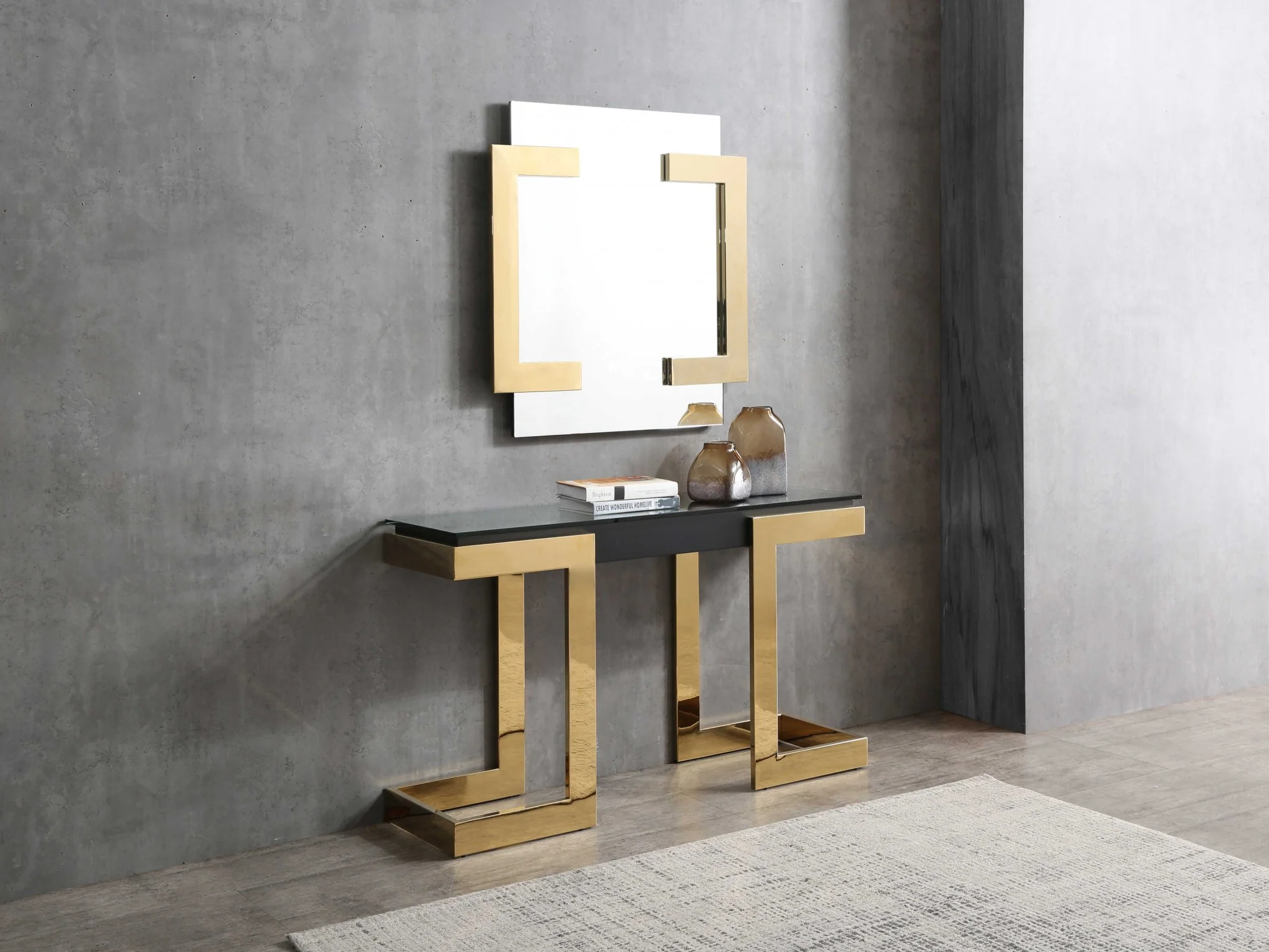 Polished Gold Stainless Steel Mirror By Homeroots - Image 5