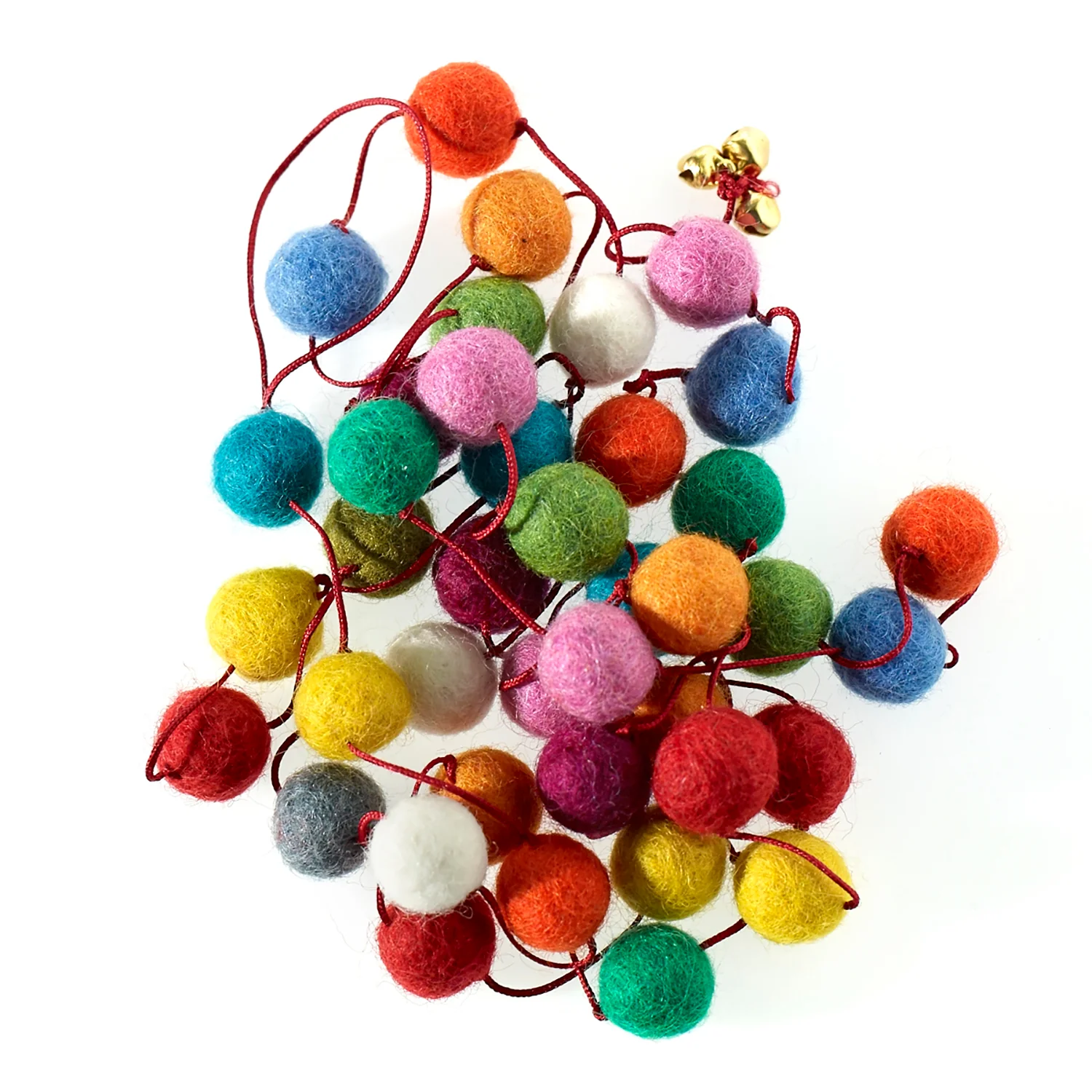 Pom Pom Garland Set of 8 By Accent Decor - Image 2