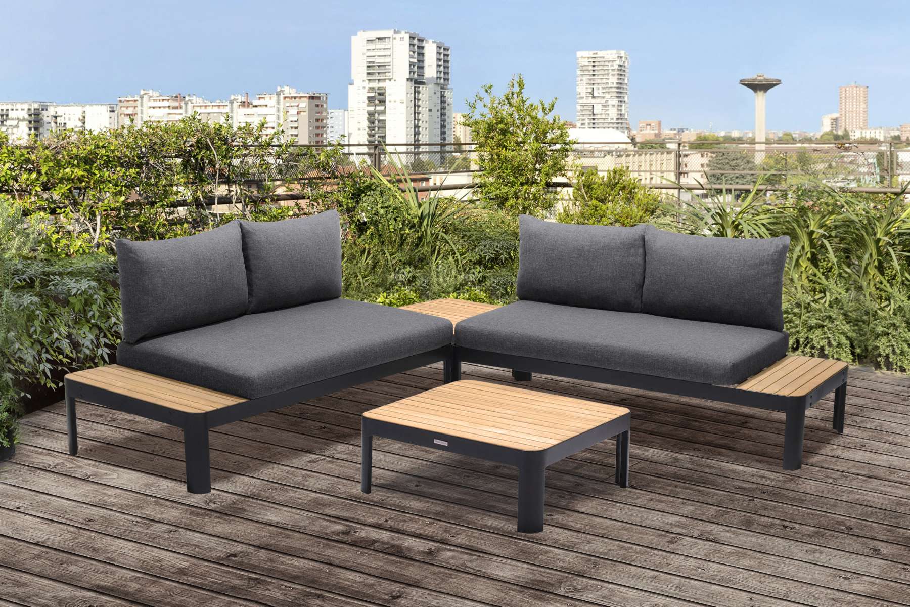 Portals Outdoor 4 Piece Sofa set By Armen Living