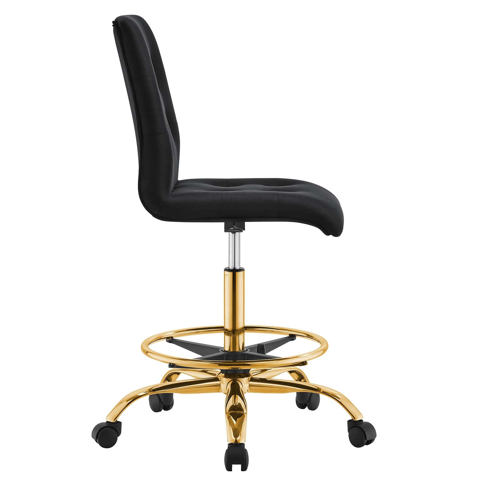 Prim Armless Performance Velvet Drafting Chair By Modway - EEI-4977 - Image 3