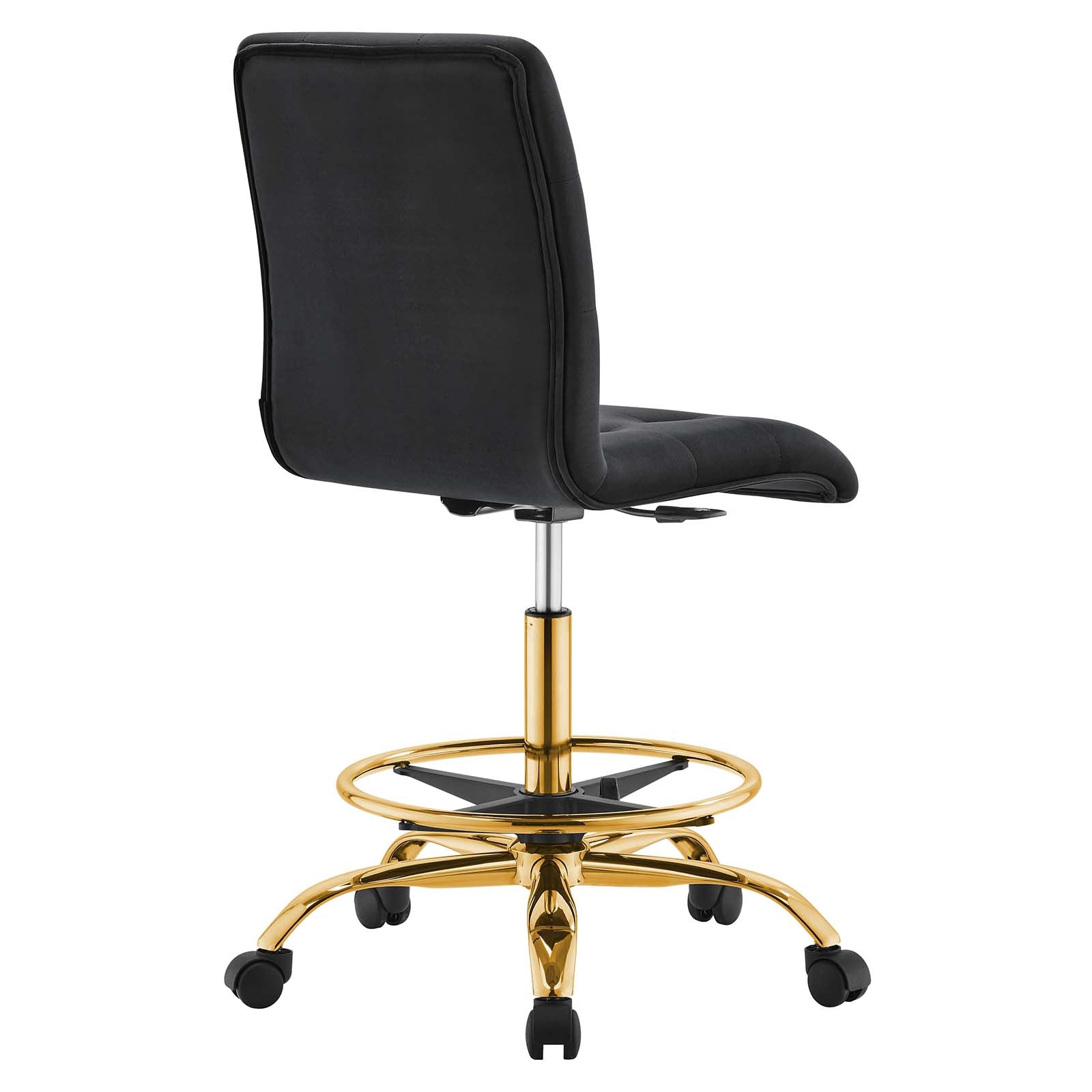 Prim Armless Performance Velvet Drafting Chair By Modway - EEI-4977 - Image 4