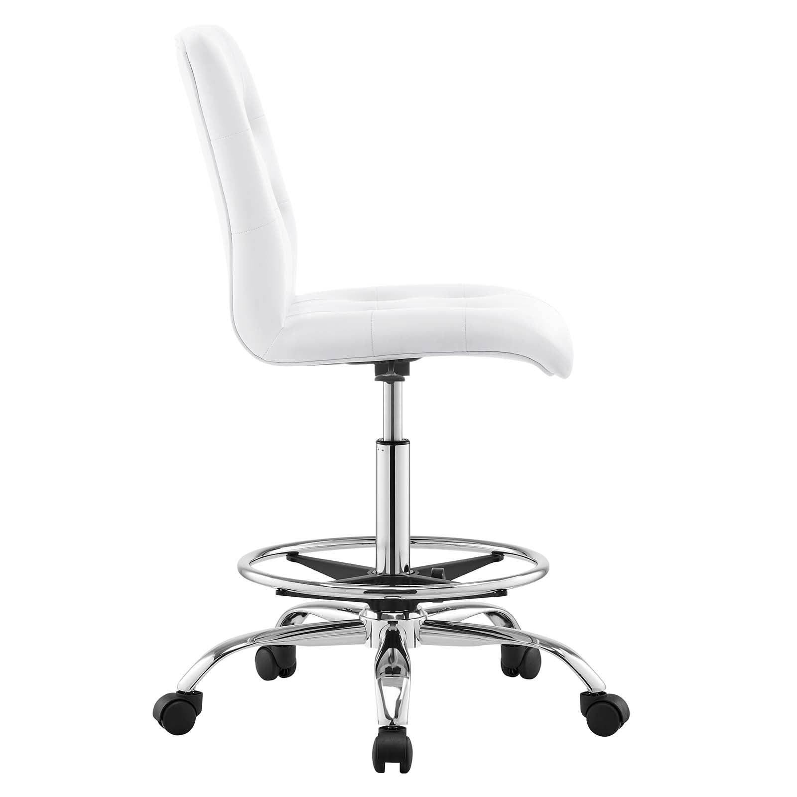 Prim Armless Vegan Leather Drafting Chair By Modway - EEI-4981 - Image 34