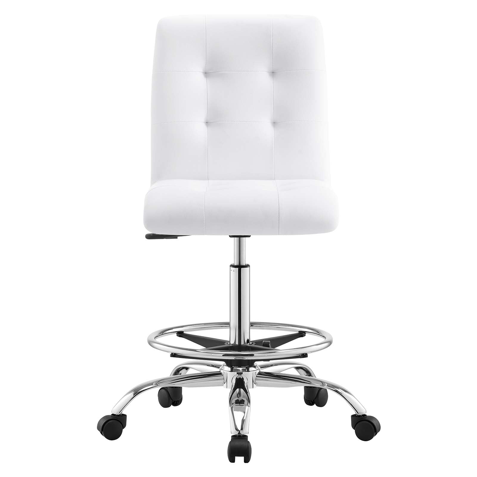 Prim Armless Vegan Leather Drafting Chair By Modway - EEI-4981 - Image 36