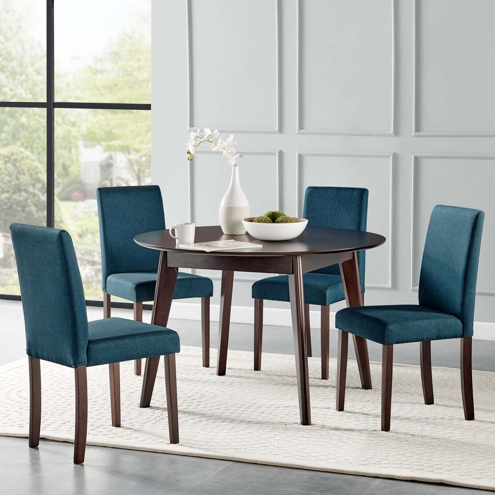 Prosper 5 Piece Upholstered Fabric Dining Set By Modway - EEI-4290