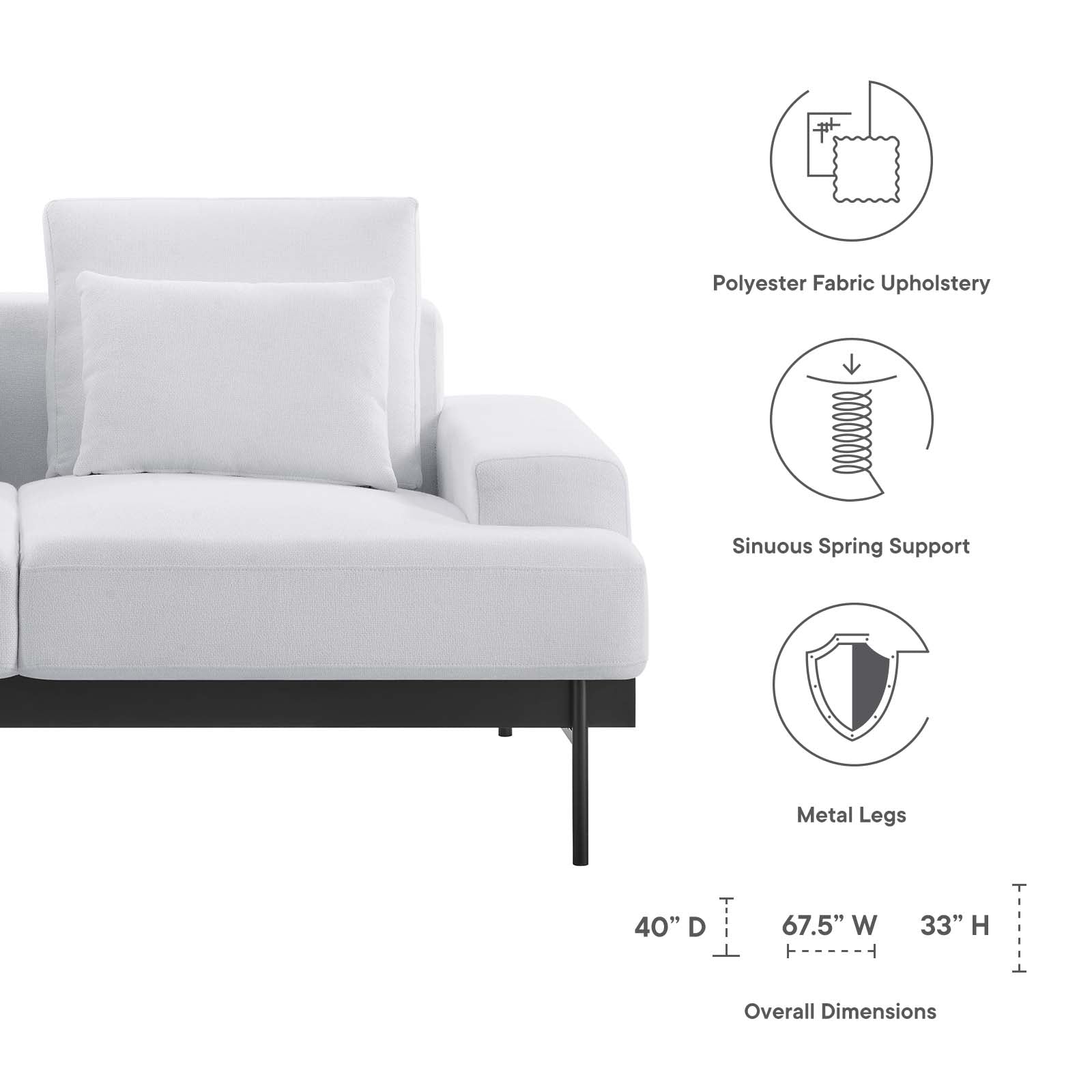 Proximity Upholstered Fabric Loveseat By Modway - EEI-6215 - Image 30