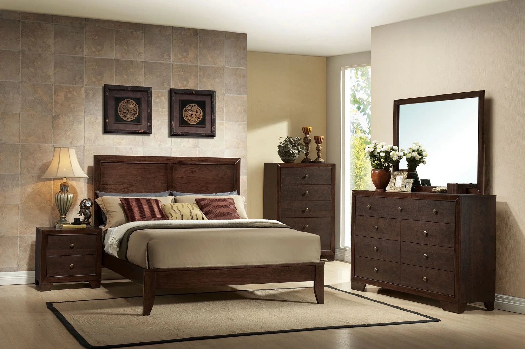 Queen Espresso Bed By Homeroots
