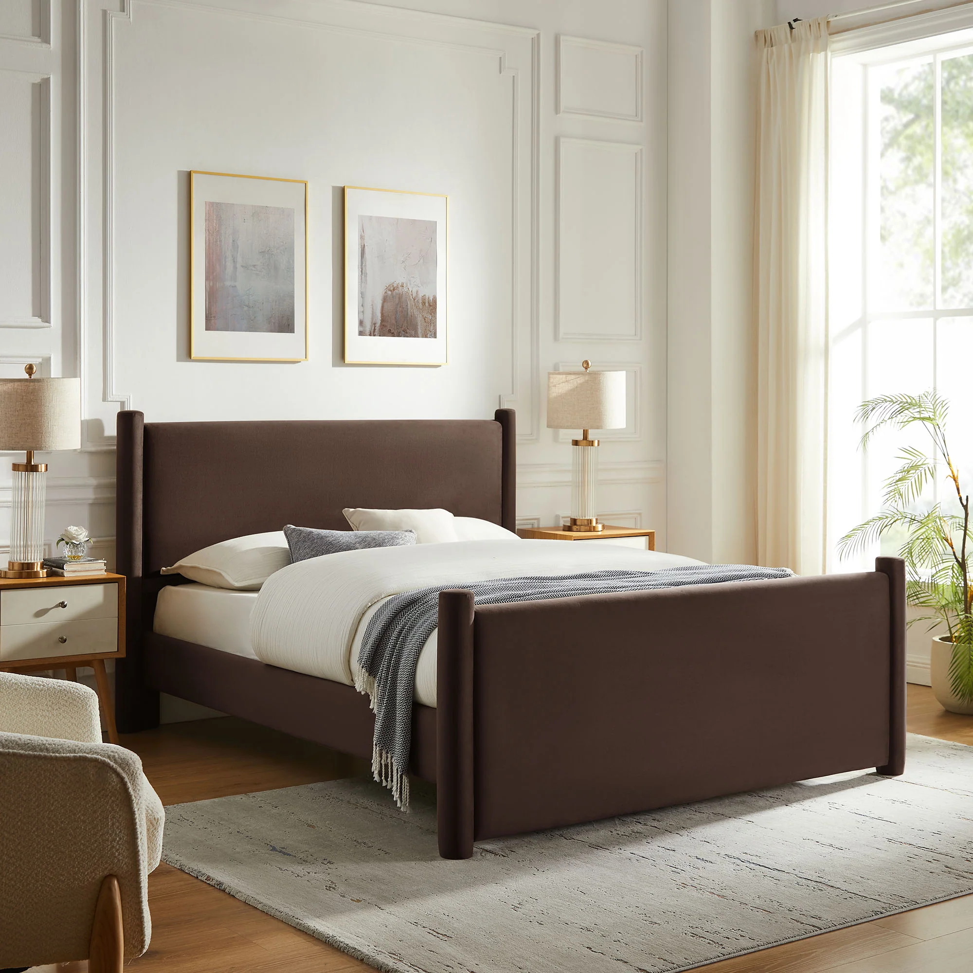 Rael Performance Velvet Full Platform Bed by Modway - Image 16