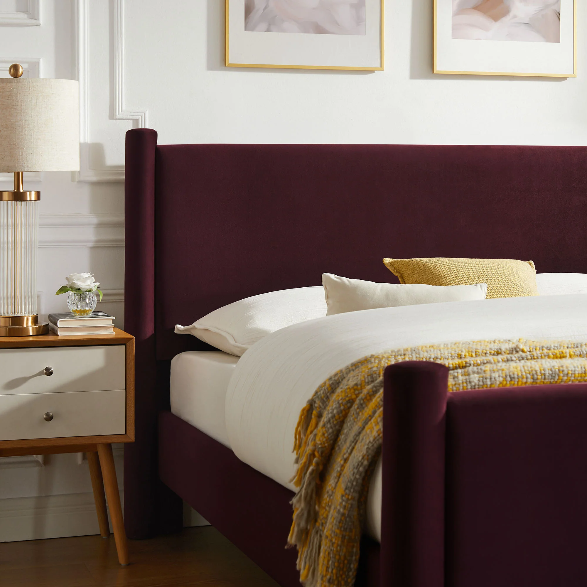 Rael Performance Velvet Full Platform Bed by Modway - Image 24