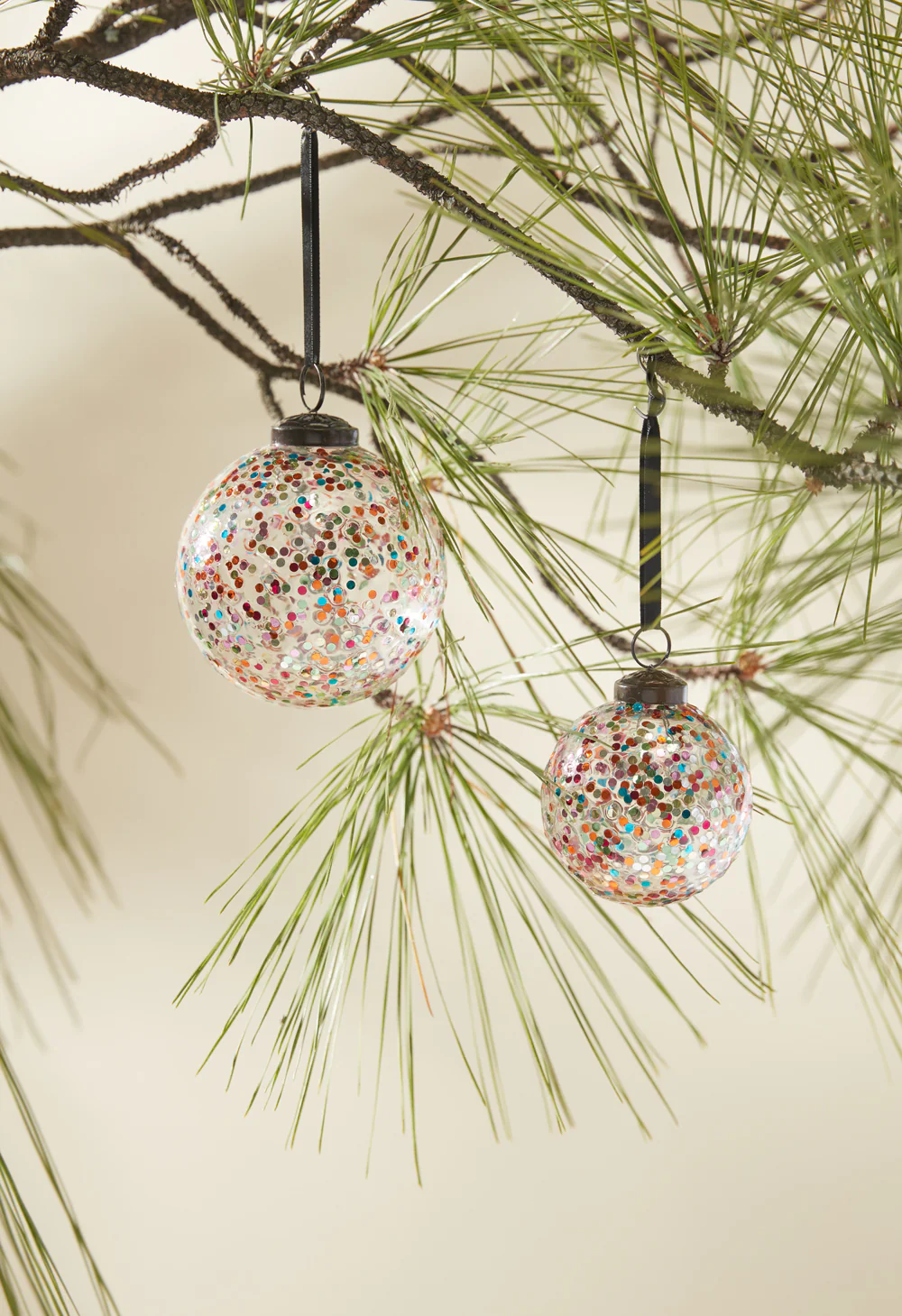Rainbow Glitter Ornament Set of 8 By Accent Decor - Image 3