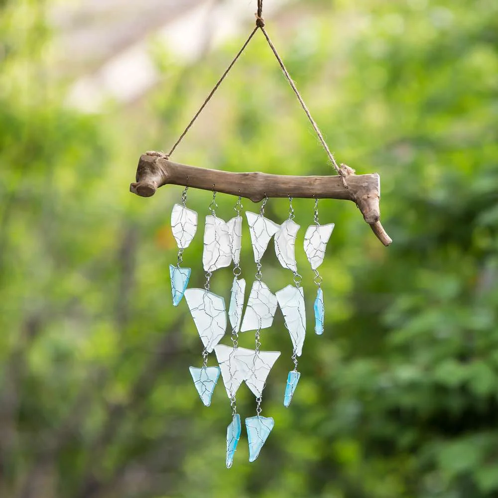 Raindrop Mobiles w/ Wire Art Set of 4 By Garden Age Supply
