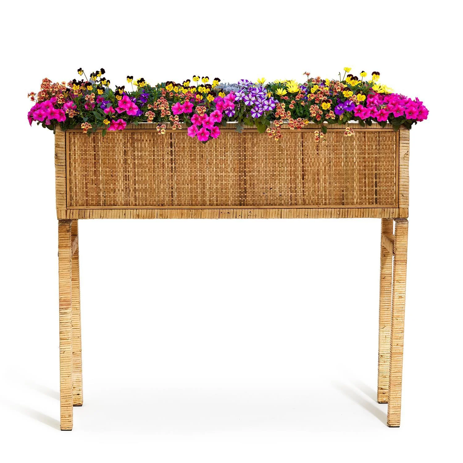 Rattan Table Planter By Two's Company