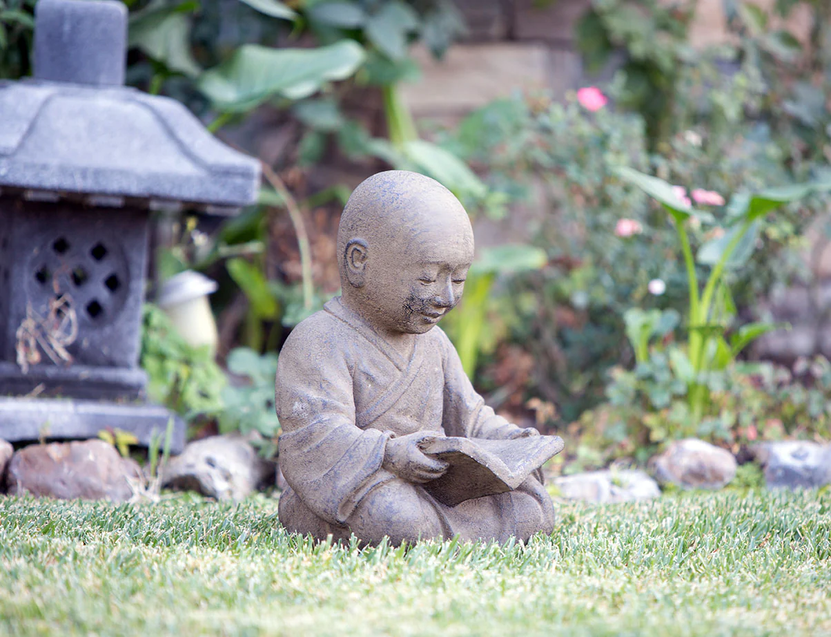 Reading Shaolin Monk Set of 2 By Garden Age Supply - Image 2