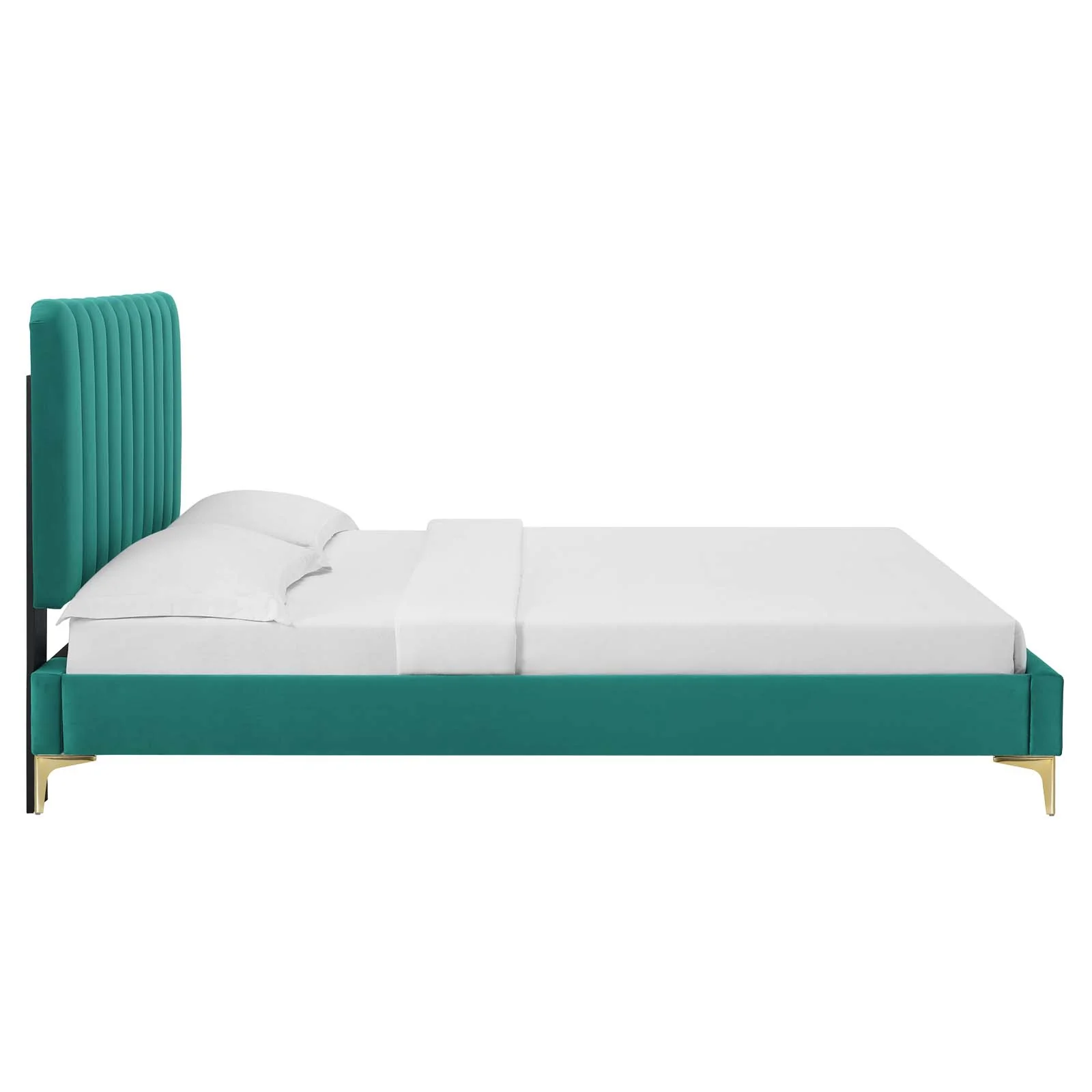 Reagan King Performance Velvet Platform Bed By Modway - MOD-7076 - Image 107