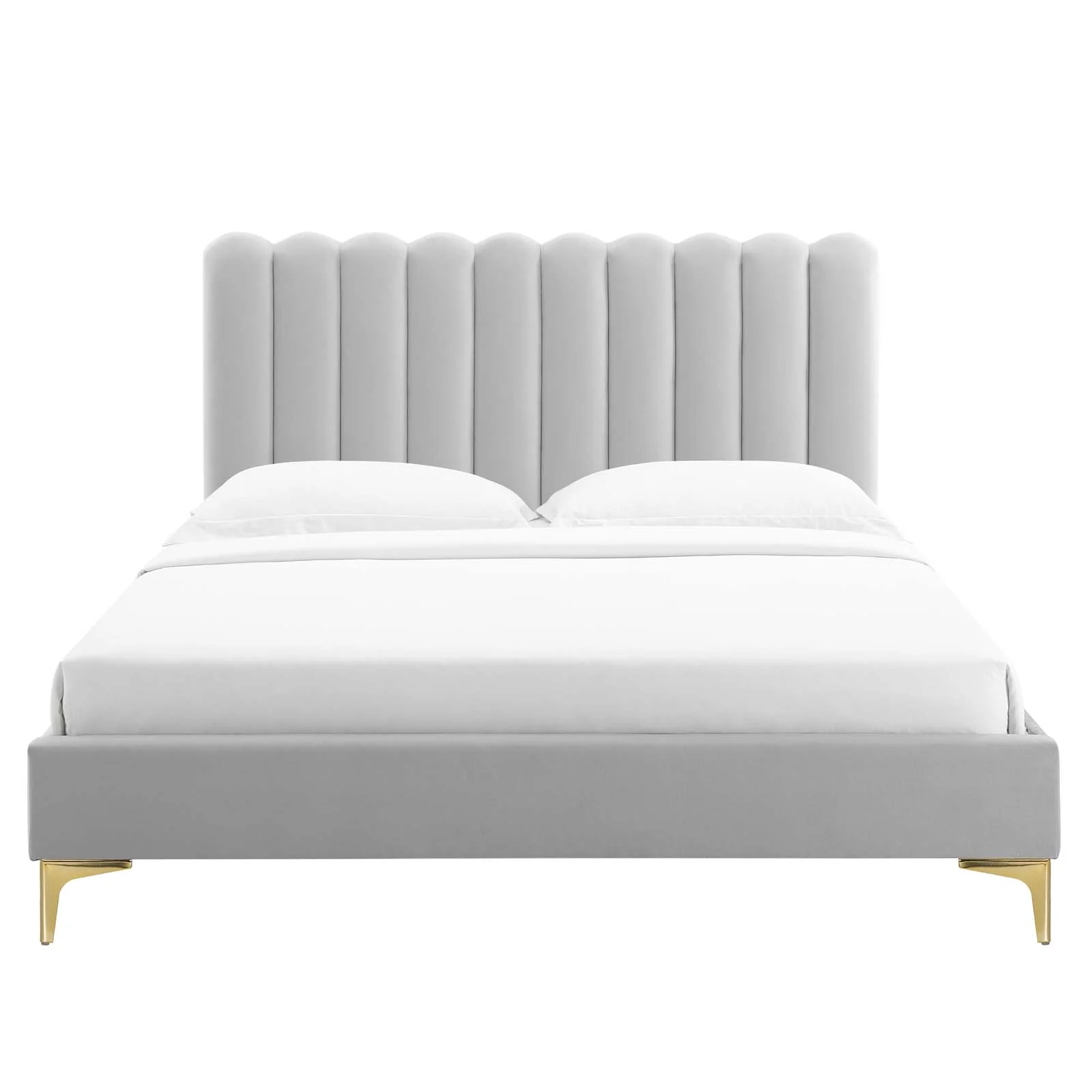 Reagan King Performance Velvet Platform Bed By Modway - MOD-7076 - Image 44