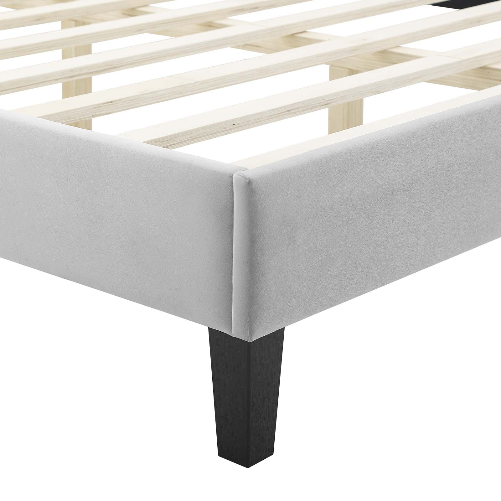 Reagan King Performance Velvet Platform Bed By Modway - MOD-7078 - Image 45