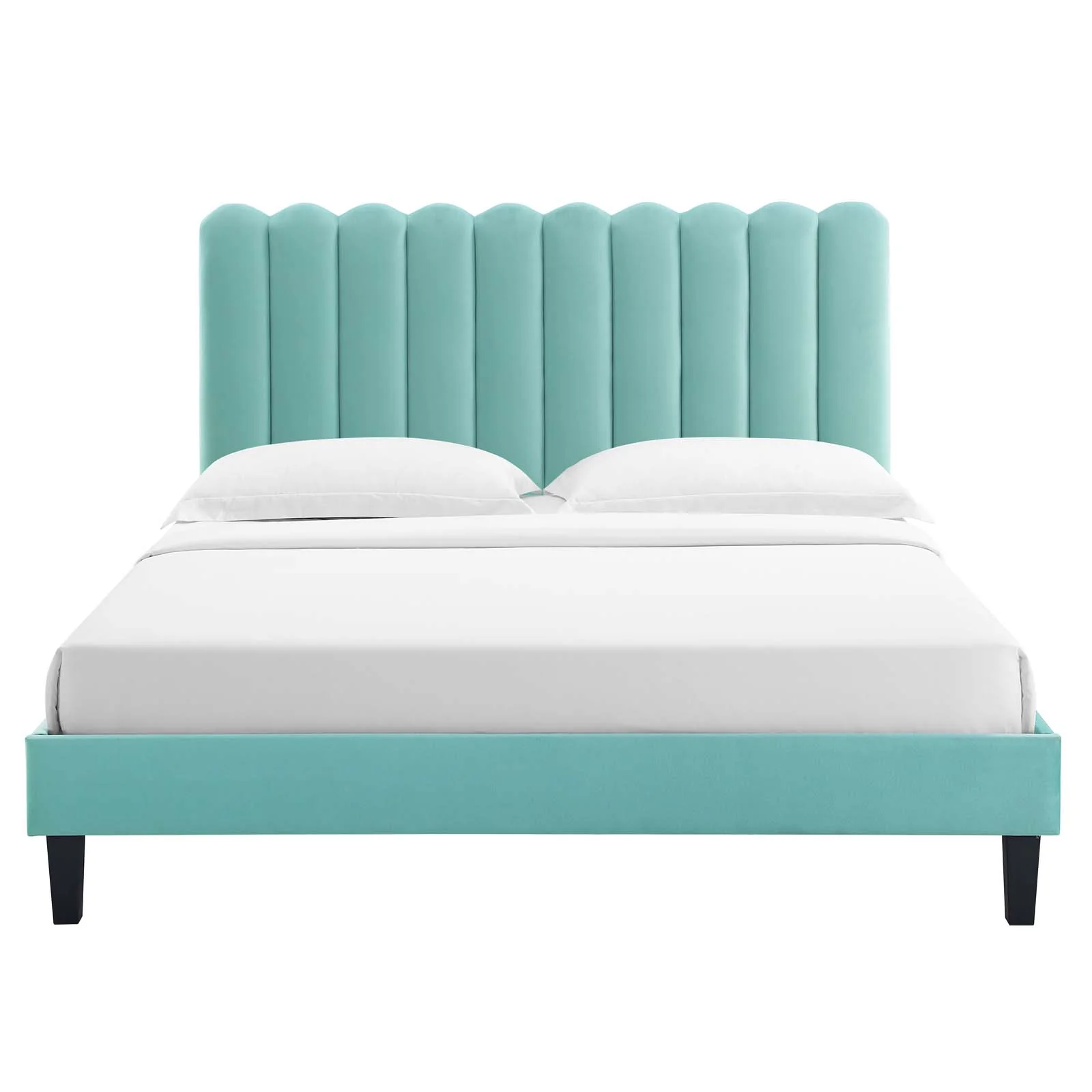 Reagan King Performance Velvet Platform Bed By Modway - MOD-7078 - Image 60