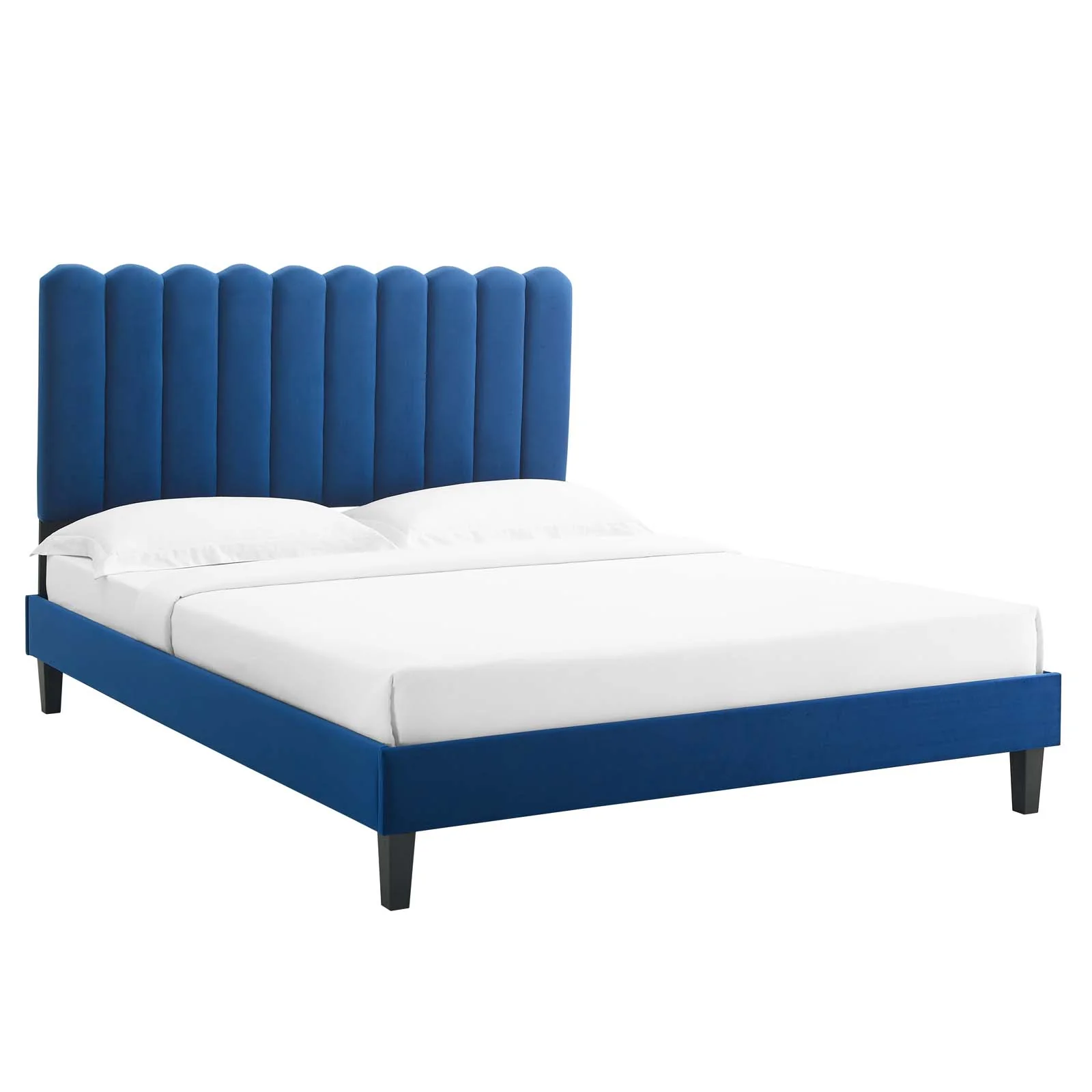 Reagan King Performance Velvet Platform Bed By Modway - MOD-7078 - Image 65