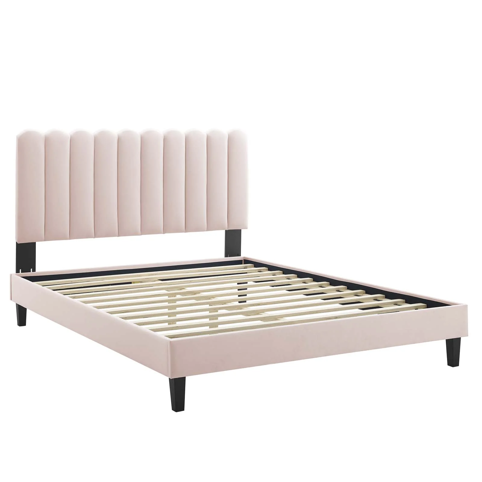Reagan King Performance Velvet Platform Bed By Modway - MOD-7078 - Image 90