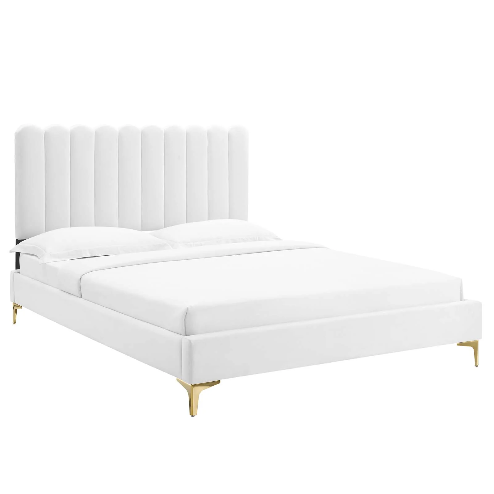 Reagan Twin Performance Velvet Platform Bed By Modway - MOD-6885 - Image 113