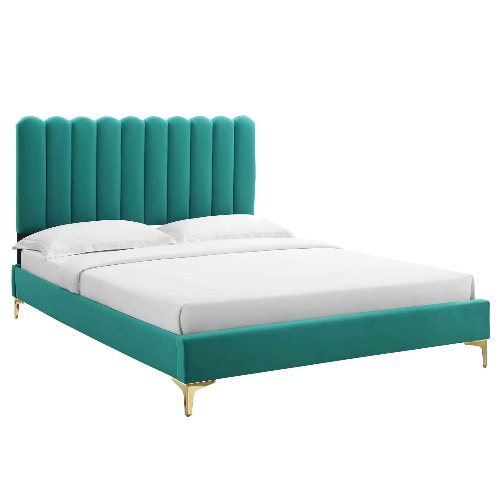 Reagan Twin Performance Velvet Platform Bed By Modway - MOD-6885 - Image 97