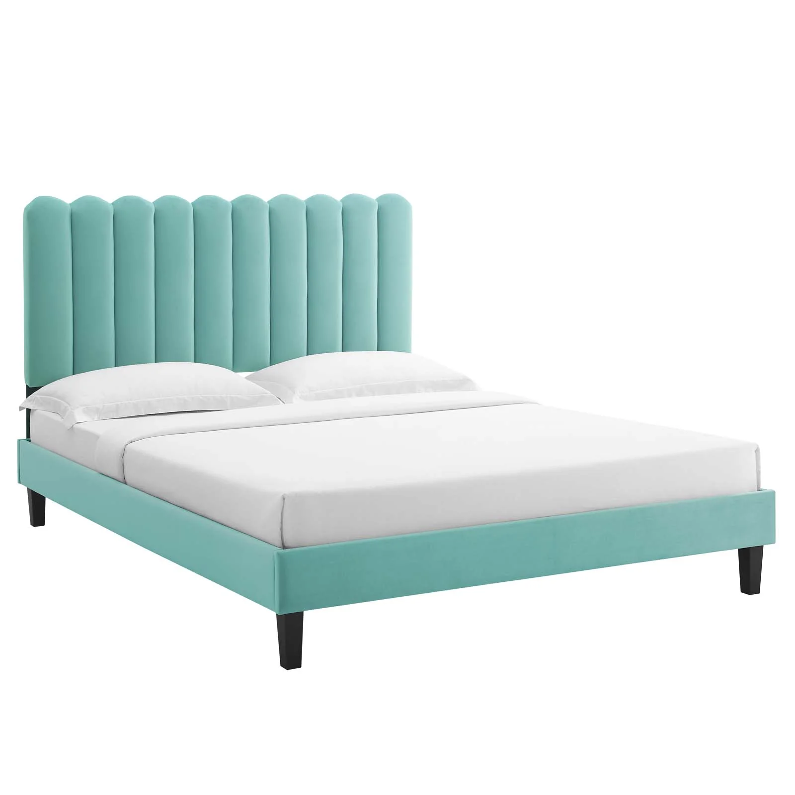 Reagan Twin Performance Velvet Platform Bed By Modway - MOD-6887 - Image 49