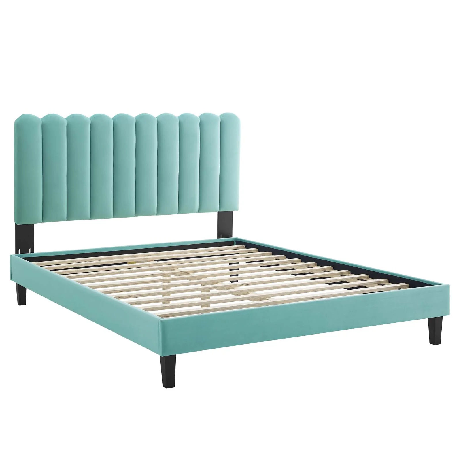 Reagan Twin Performance Velvet Platform Bed By Modway - MOD-6887 - Image 58