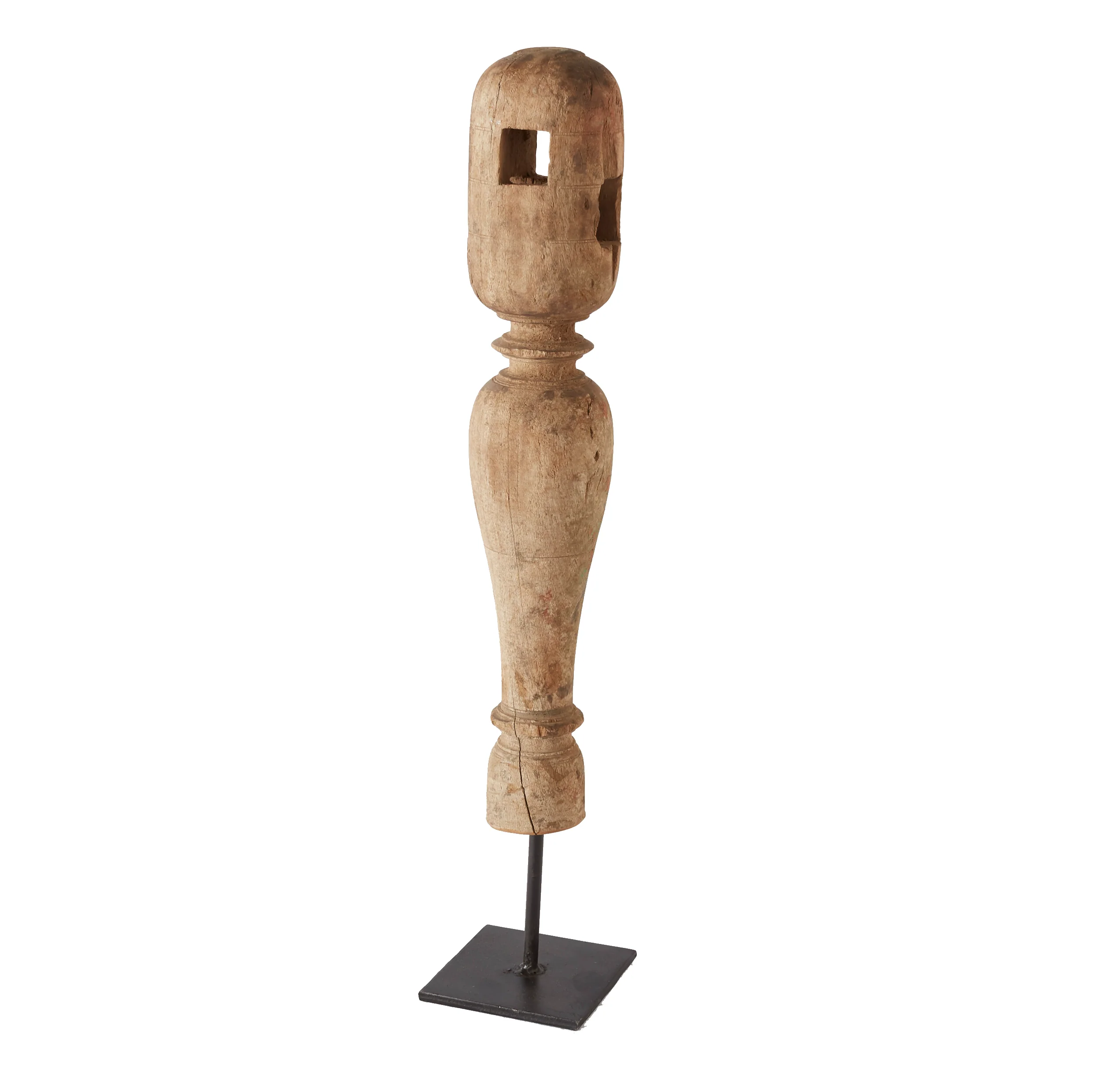 Reclaimed Wood Carving Statue Set of 2 By Accent Decor - Image 2