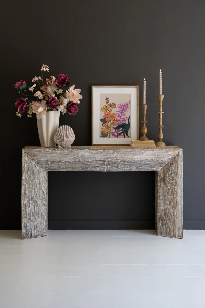 Recycled Whitewashed Wood Console By Kalalou