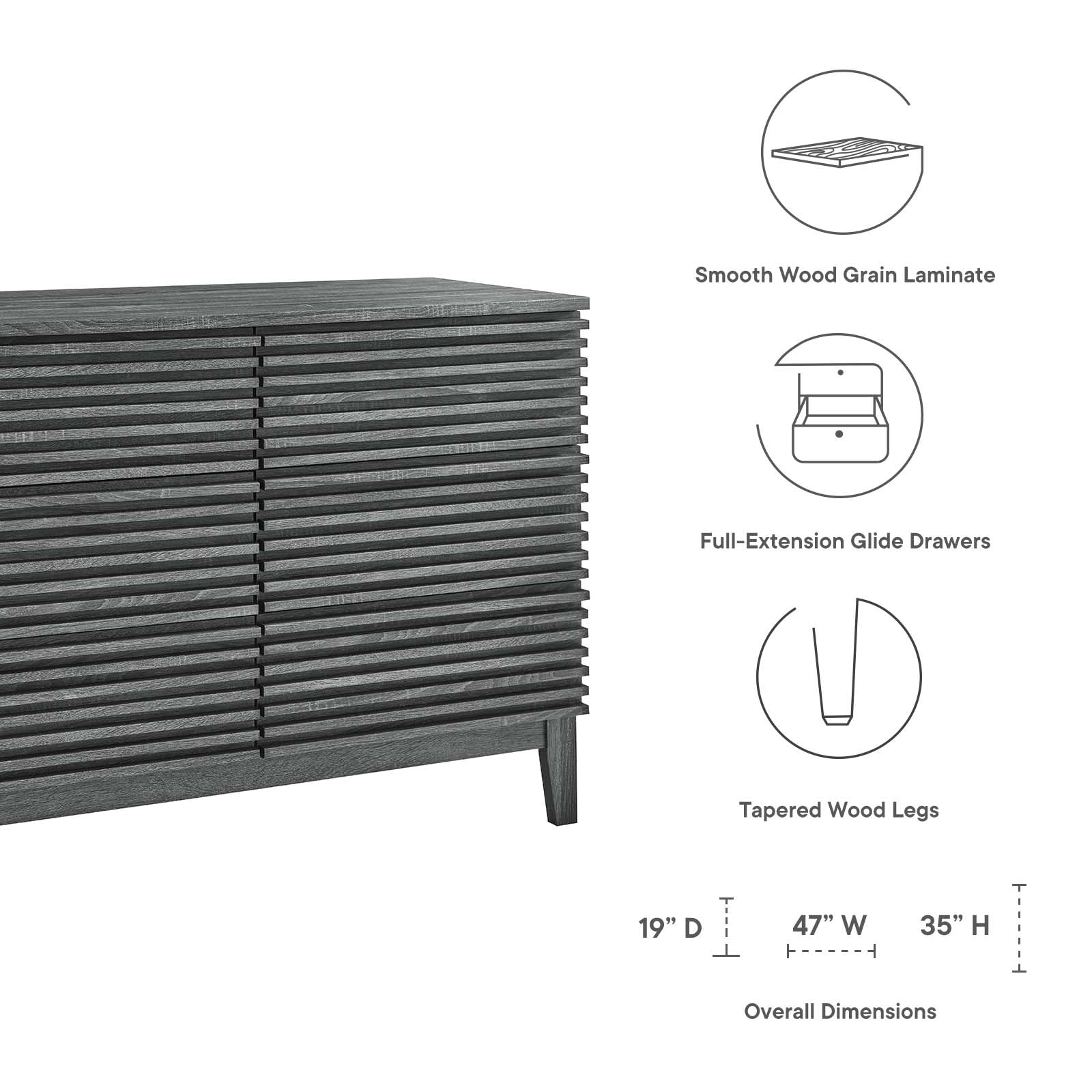 Render 6-Drawer Dresser By Modway - MOD-6968 - Image 5