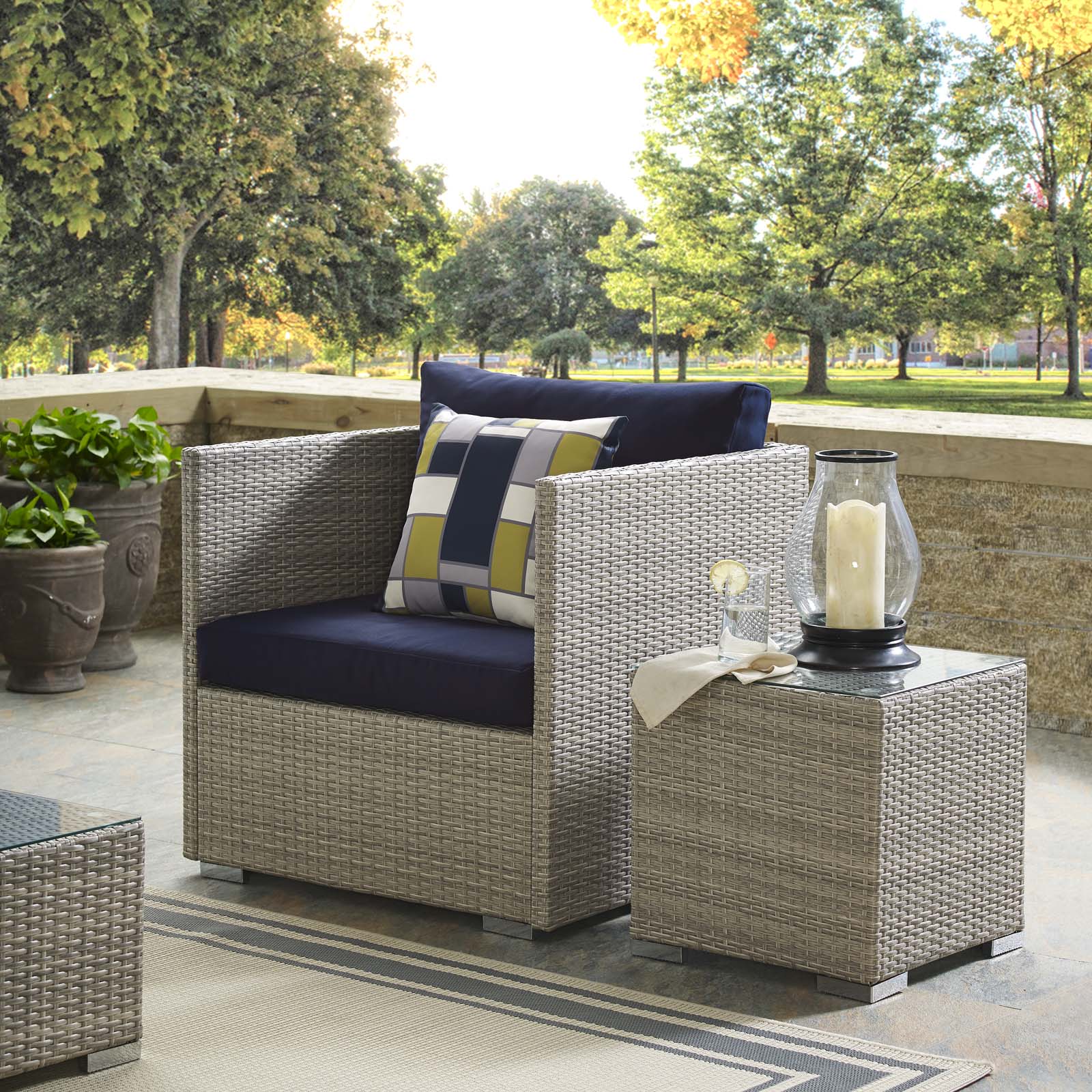 Repose Sunbrella® Fabric Outdoor Patio Armchair By Modway - EEI-2961