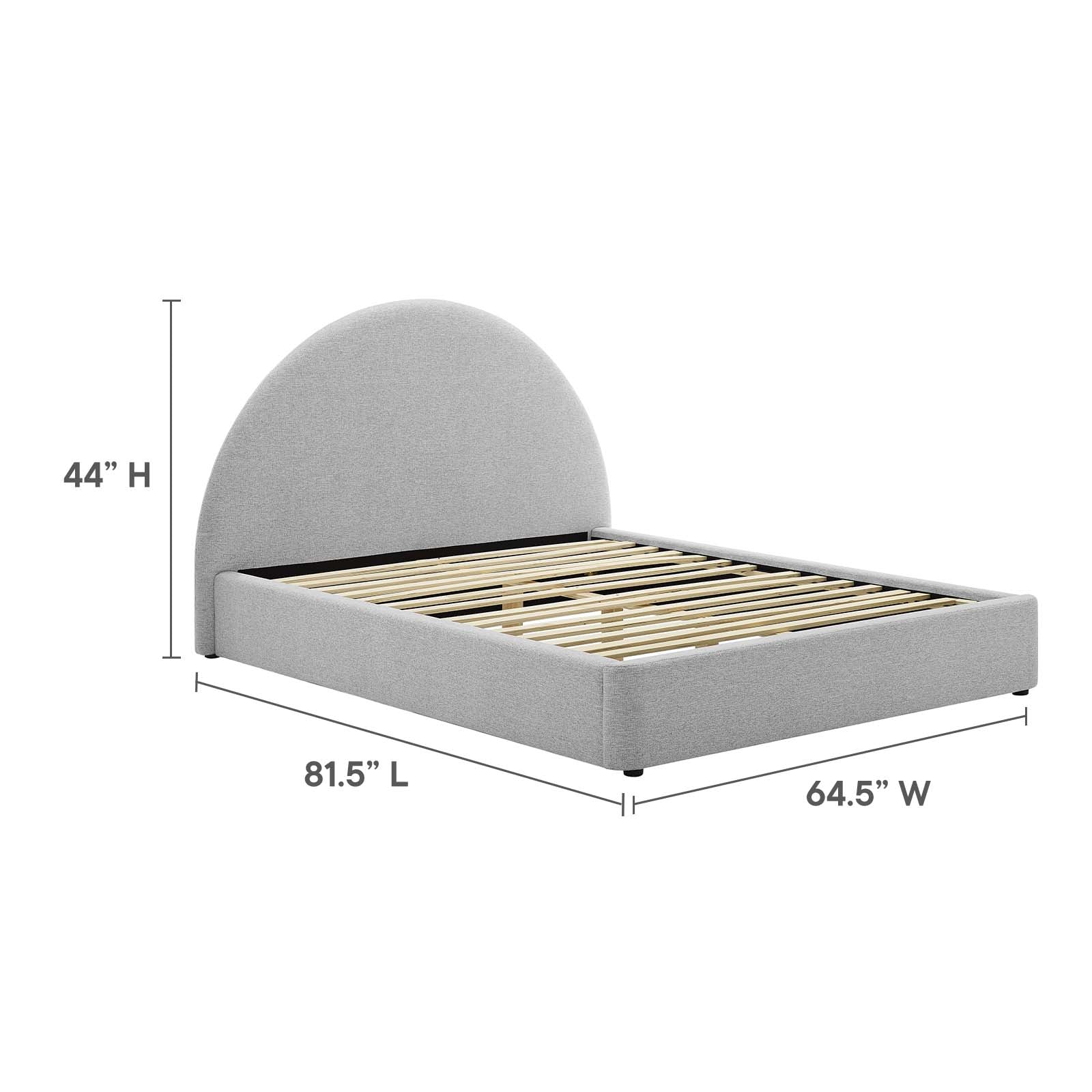 Resort Upholstered Fabric Arched Round Full Platform Bed By Modway - MOD-7130 - Image 14