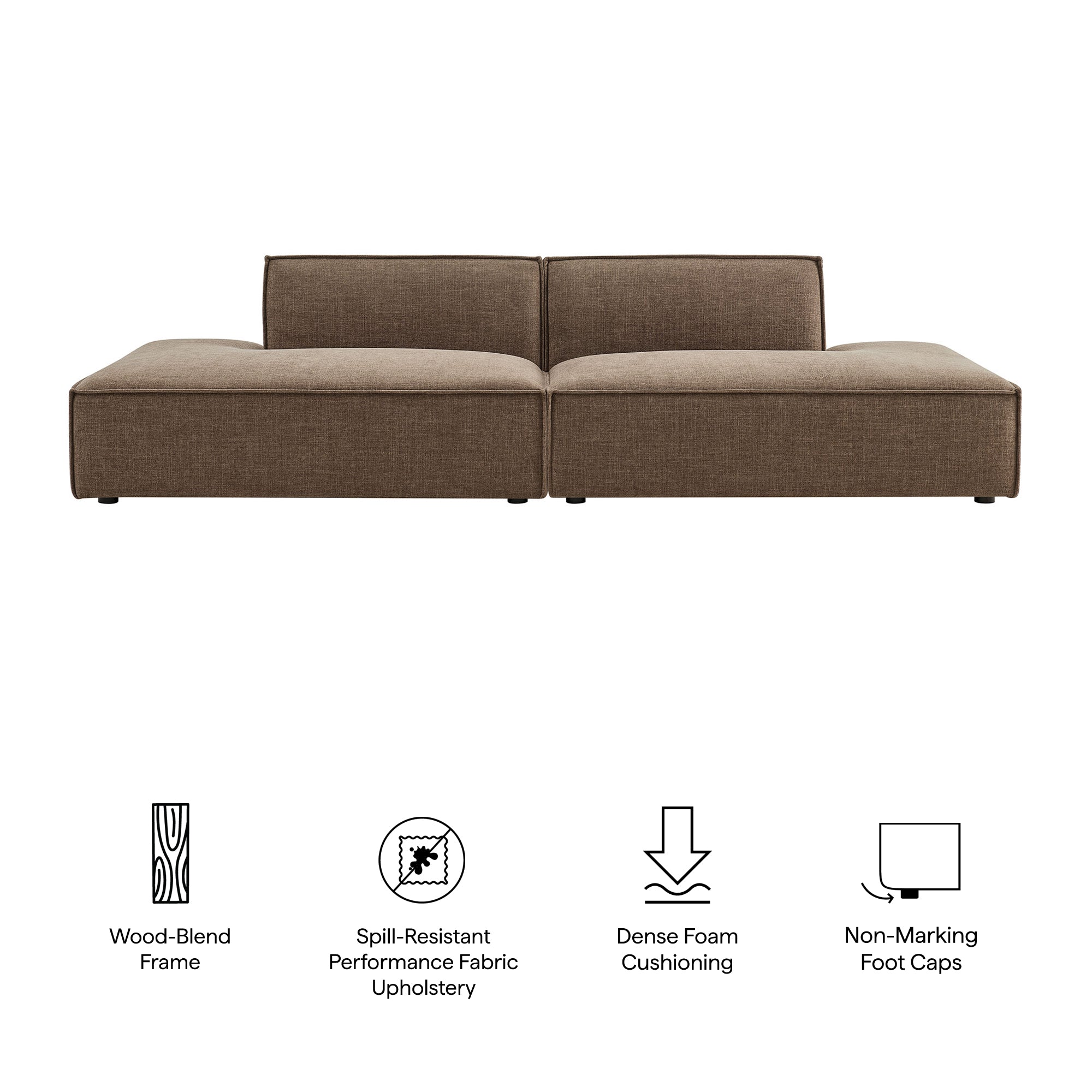 Restore 2-Piece Performance Fabric Upholstered Modular Loveseat by Modway - Image 27