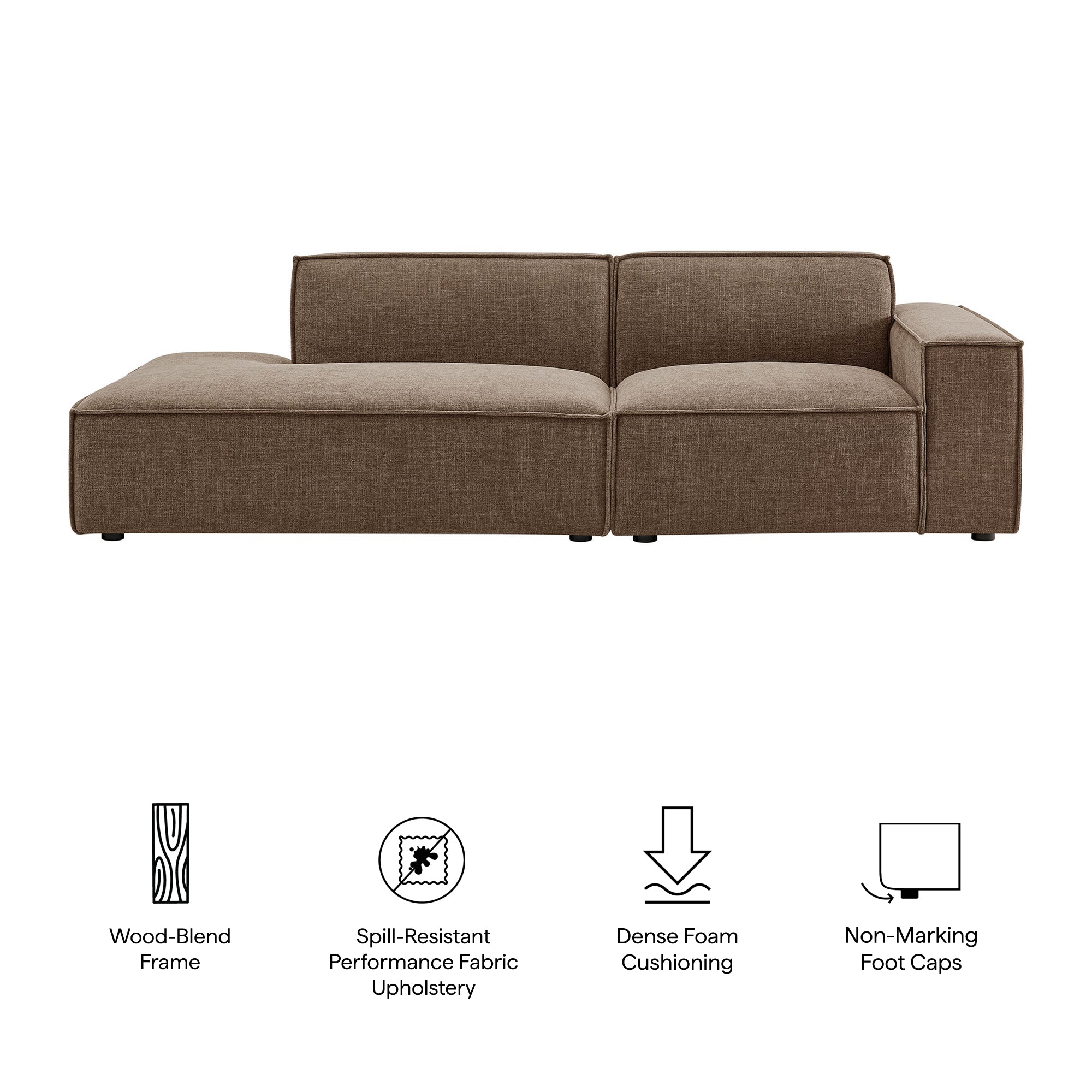 Restore 2-Piece Performance Fabric Upholstered Modular Loveseat by Modway - Image 27
