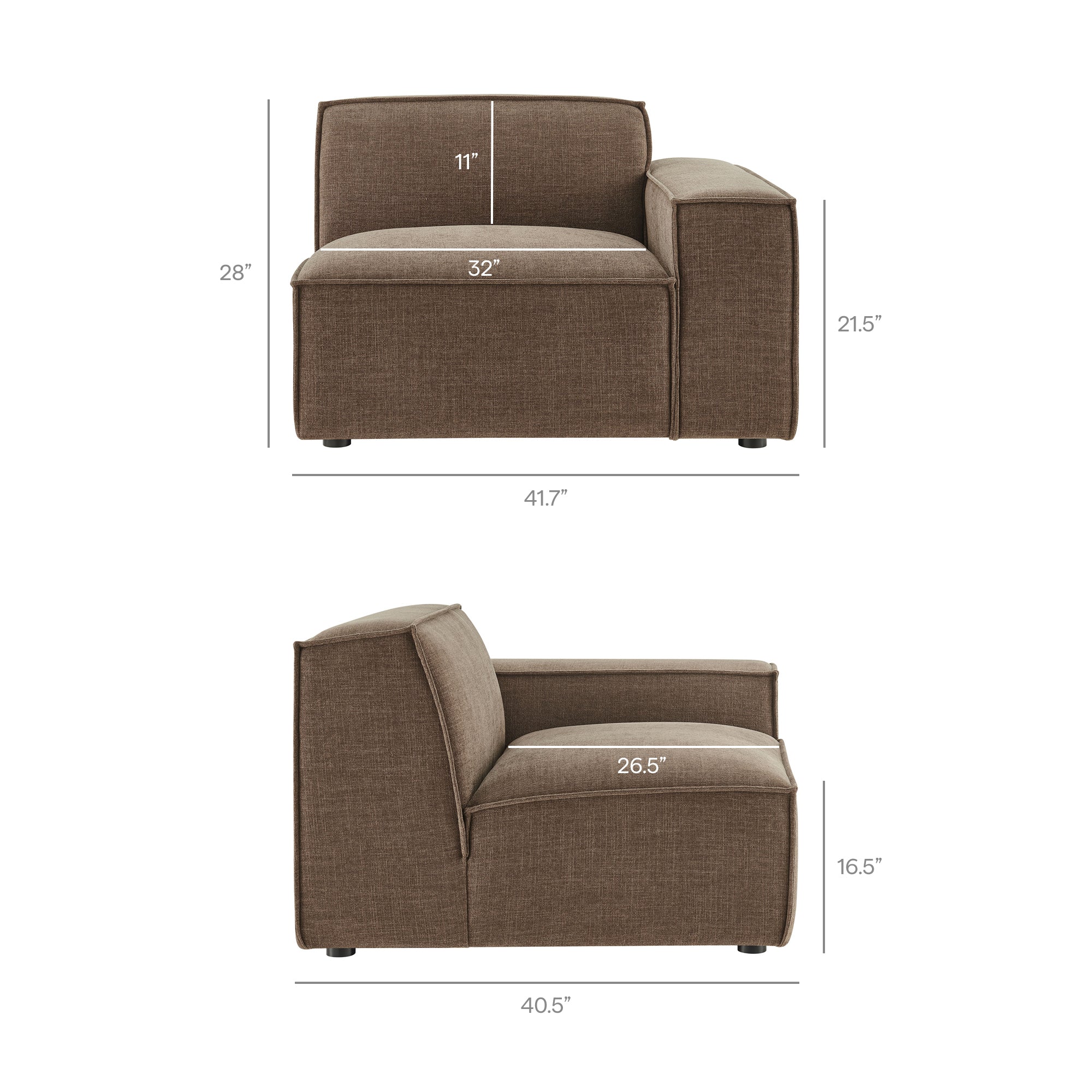 Restore 3-Piece Performance Fabric Upholstered Modular L-Shaped Sectional Sofa by Modway - Image 33