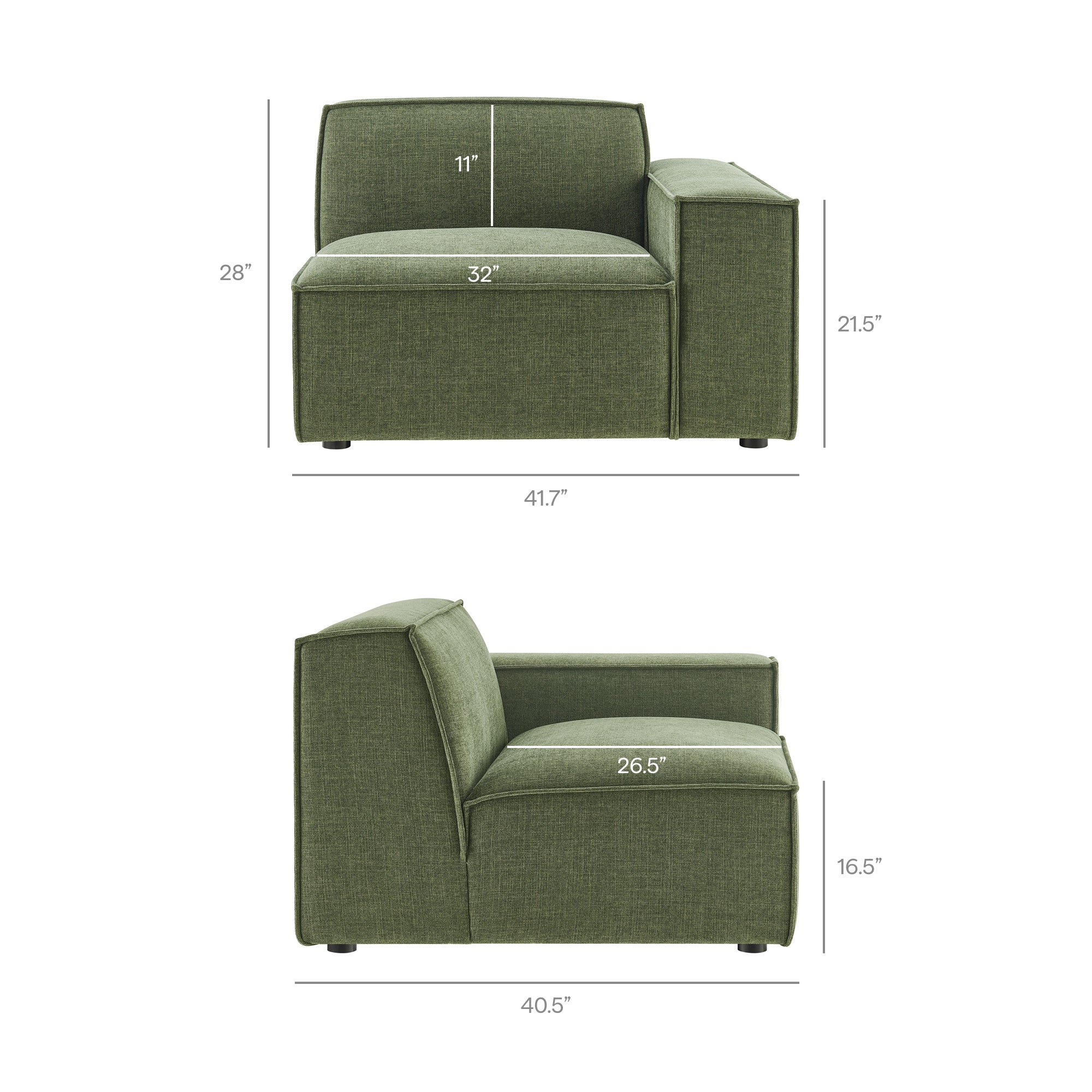 Restore 4-Piece Performance Fabric Upholstered Modular L-Shaped Sofa by Modway - Image 22