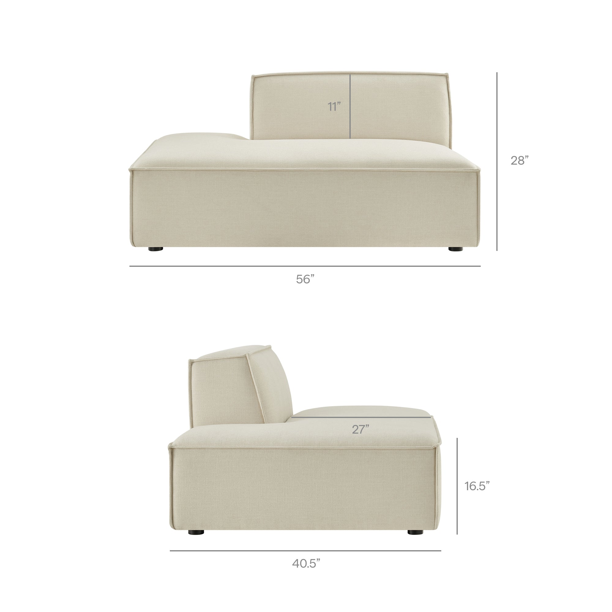 Restore 4-Piece Performance Fabric Upholstered Modular L-Shaped Sofa by Modway - Image 9