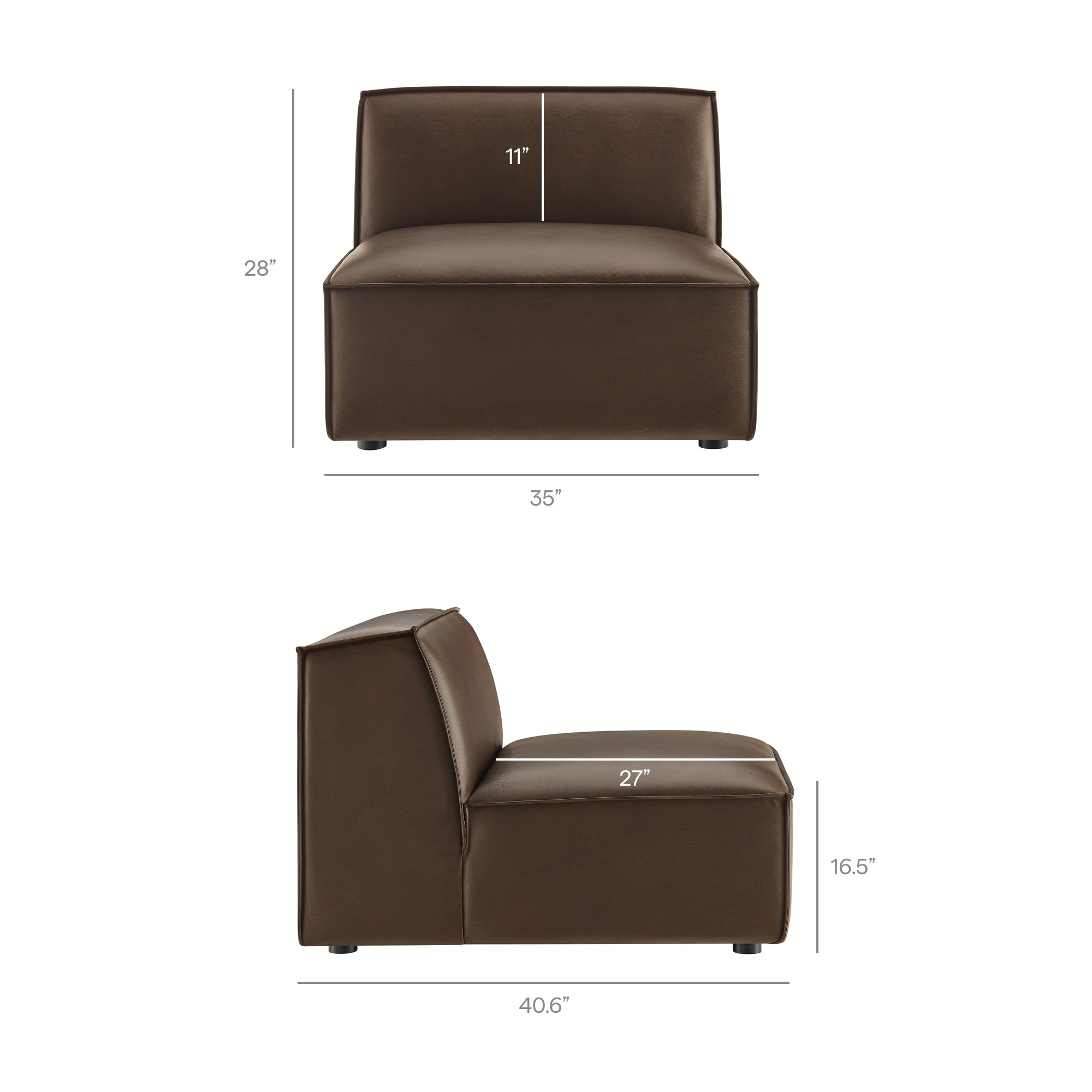 Restore 4-Piece Vegan Leather Modular L-Shaped Sofa by Modway - Image 10