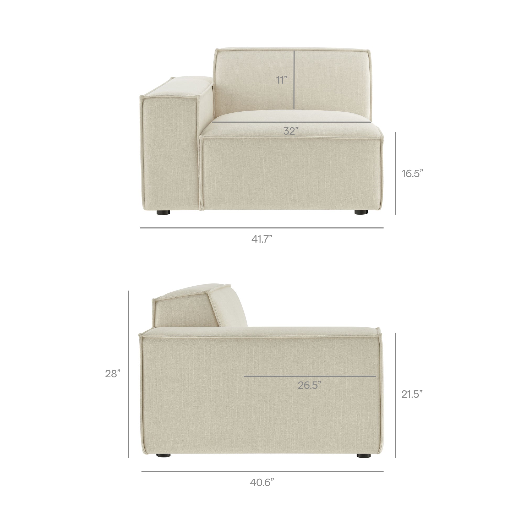 Restore 6-Piece Performance Fabric Upholstered Modular Sectional Sofa by Modway - Image 10