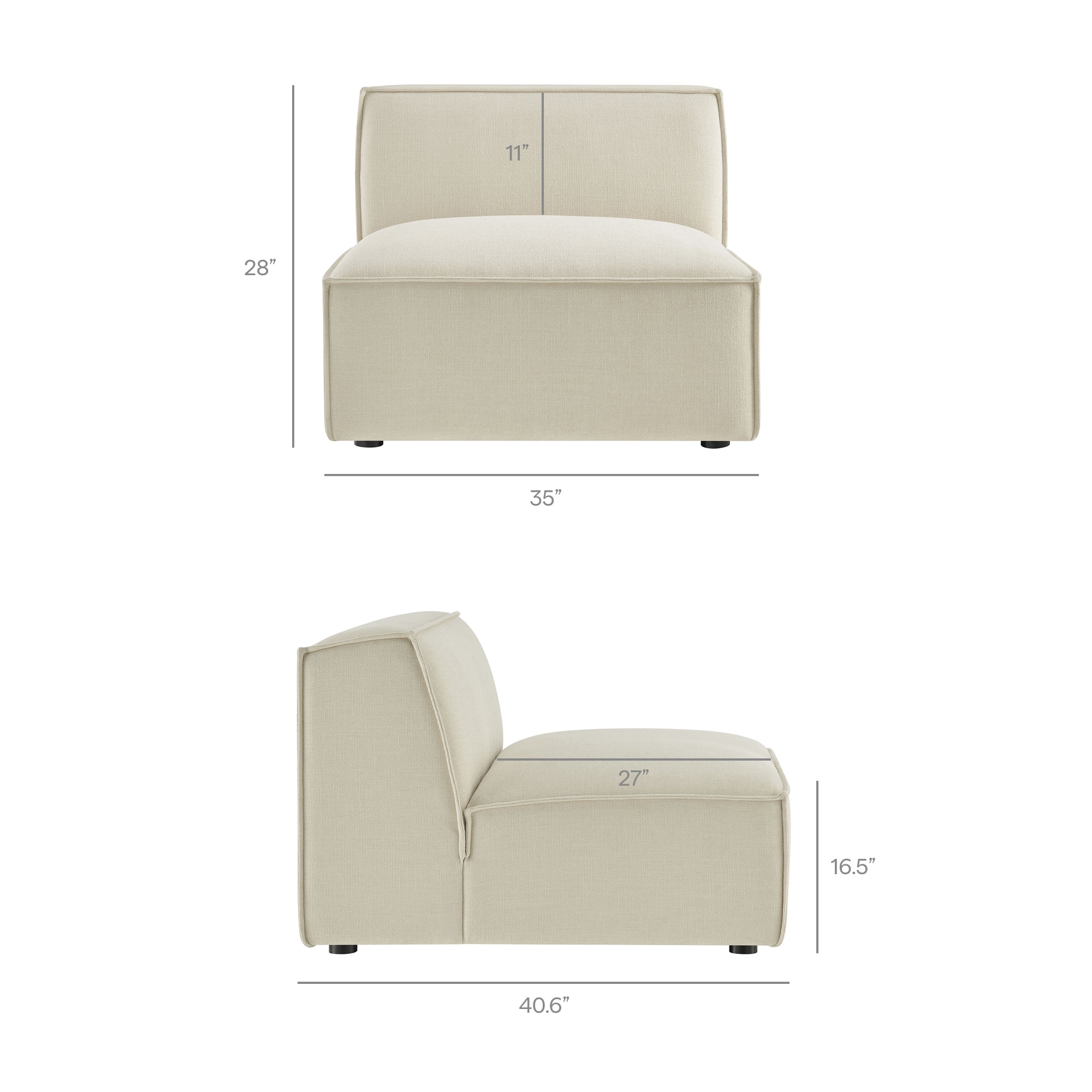 Restore 6-Piece Performance Fabric Upholstered U-Shaped Sectional Sofa by Modway - Image 11