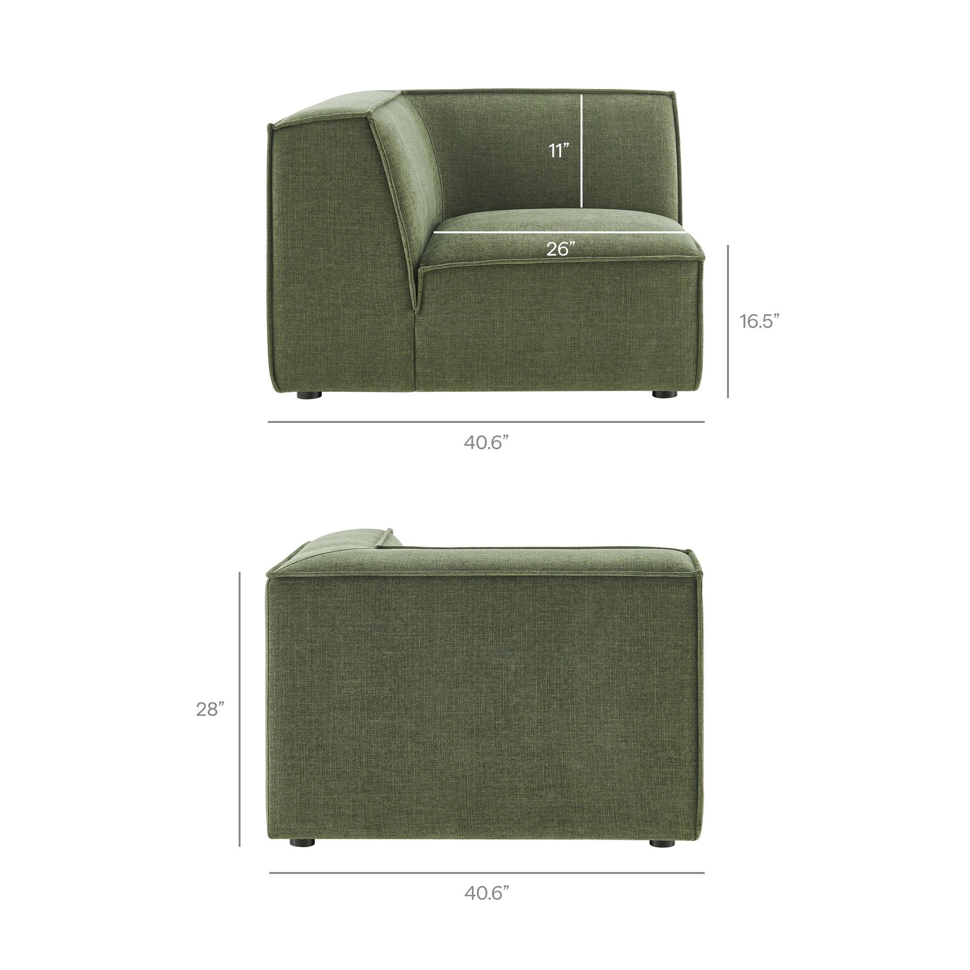 Restore 6-Piece Performance Fabric Upholstered U-Shaped Sectional Sofa by Modway - Image 22