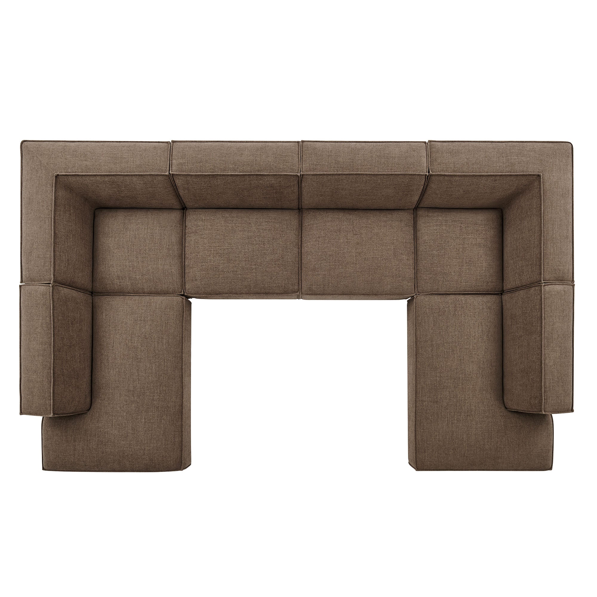 Restore 6-Piece Performance Fabric Upholstered U-Shaped Sectional Sofa by Modway - Image 27