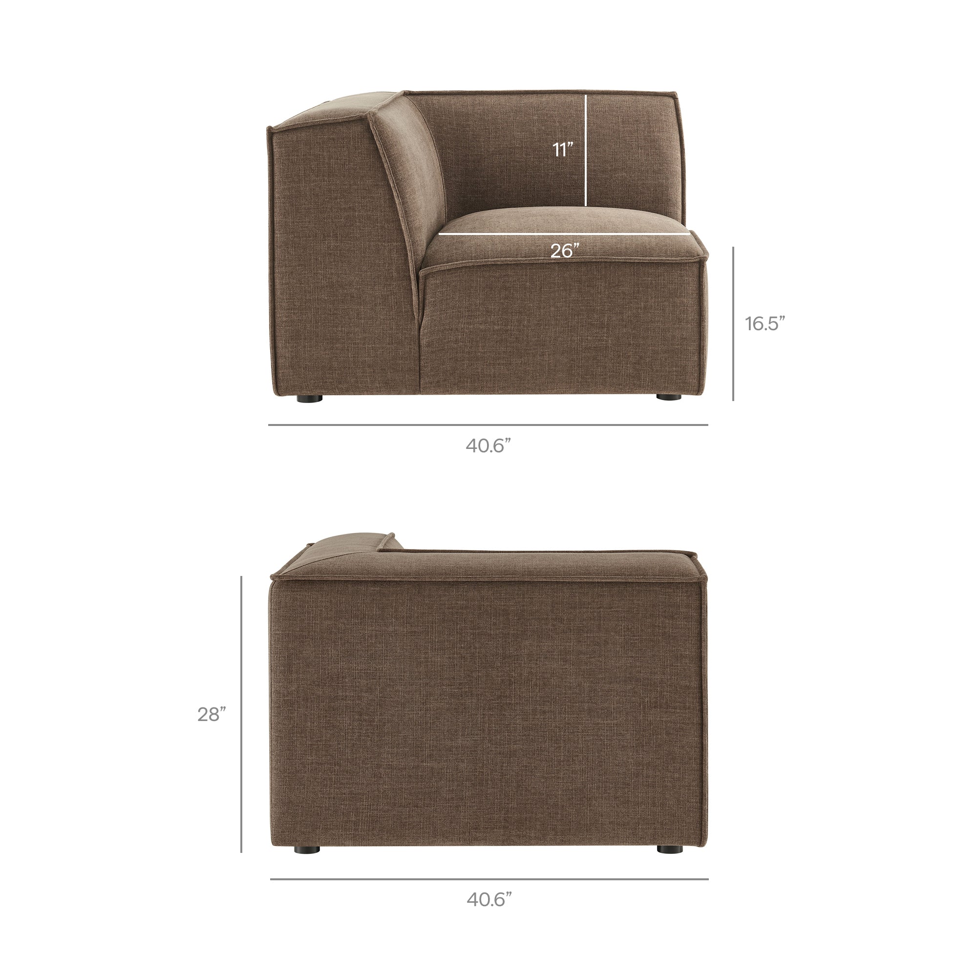 Restore 6-Piece Performance Fabric Upholstered U-Shaped Sectional Sofa by Modway - Image 34