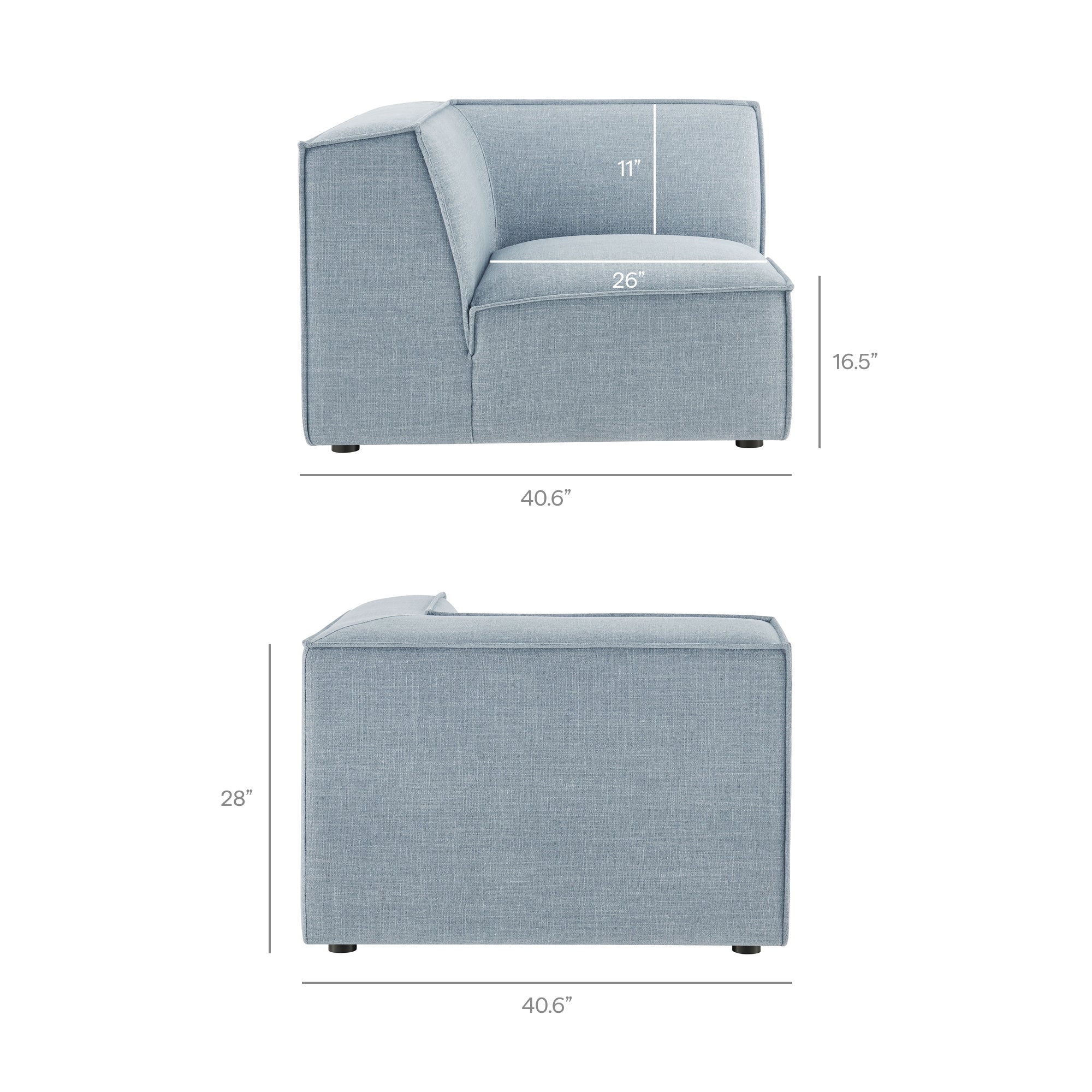 Restore 6-Piece Performance Fabric Upholstered U-Shaped Sectional Sofa by Modway - Image 58
