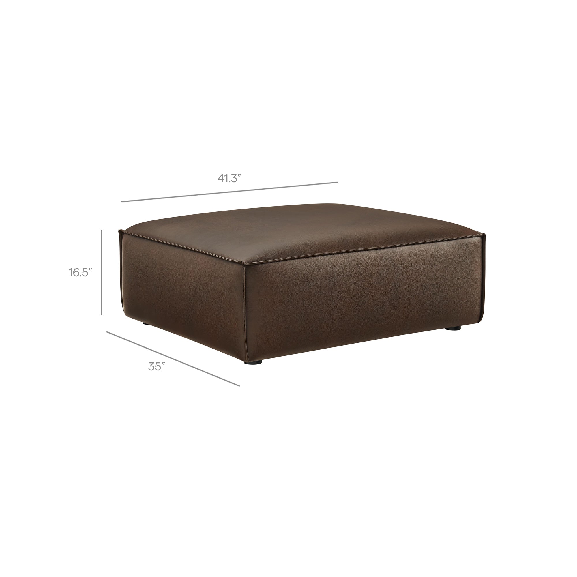 Restore Vegan Leather Modular Ottoman by Modway - Image 8