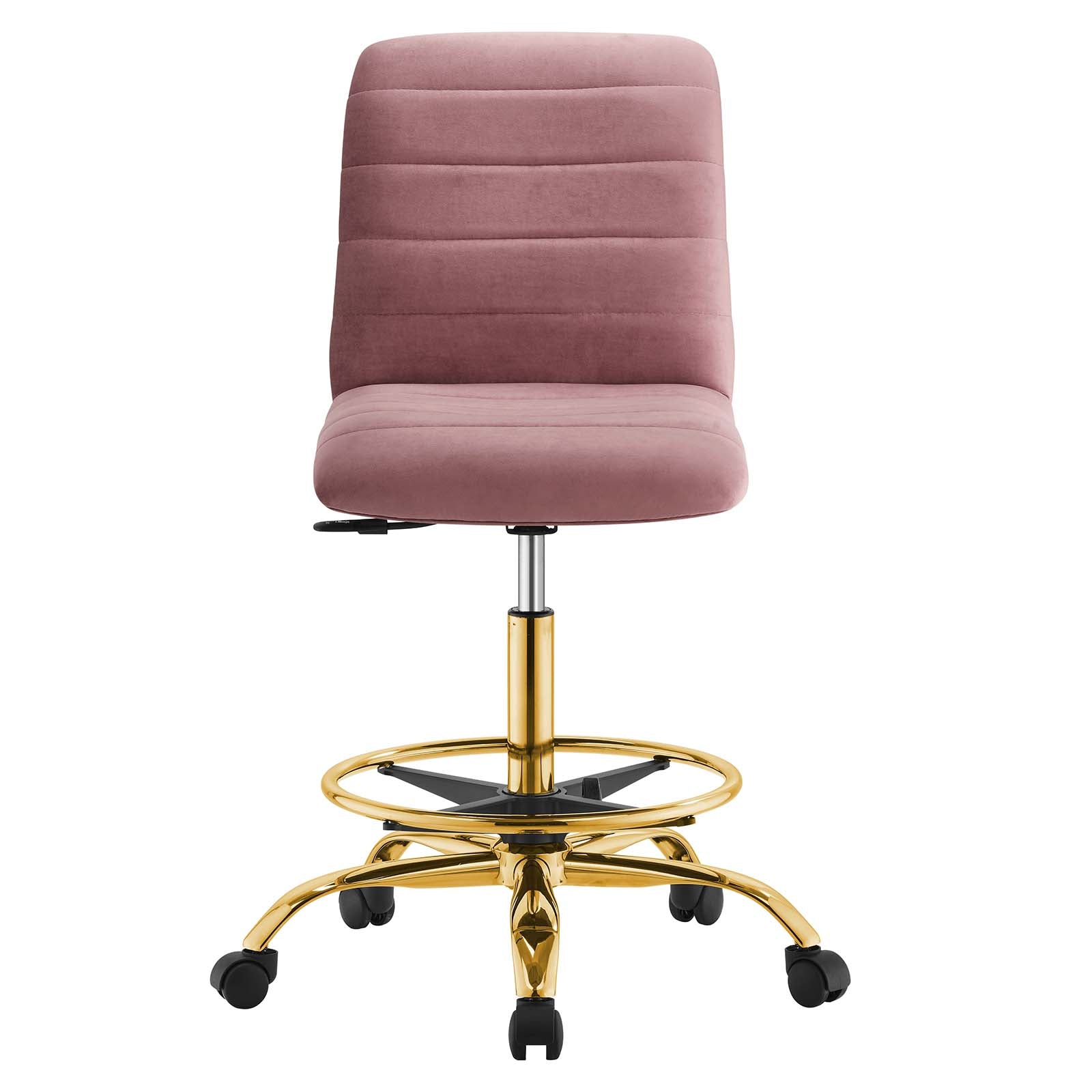 Ripple Armless Performance Velvet Drafting Chair By Modway - EEI-4976 - Image 12