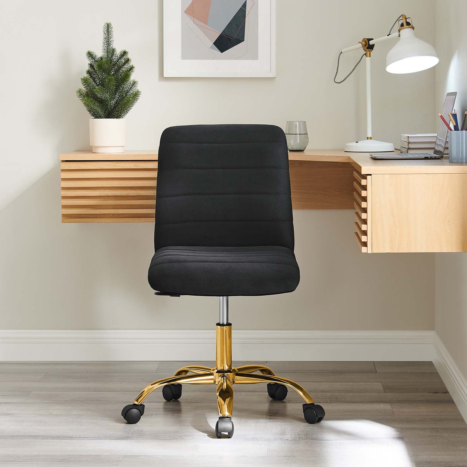 Ripple Armless Performance Velvet Office Chair By Modway - EEI-4972