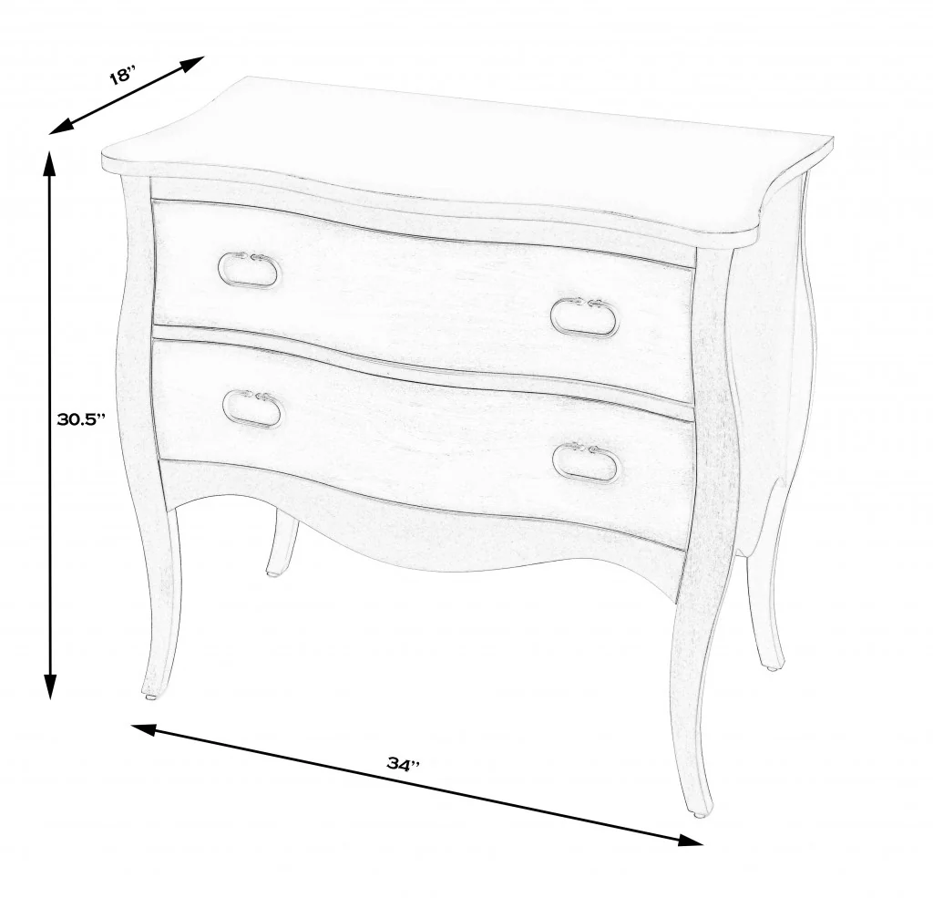 Rochelle Brown 2 Drawer Chest By Homeroots - Image 6