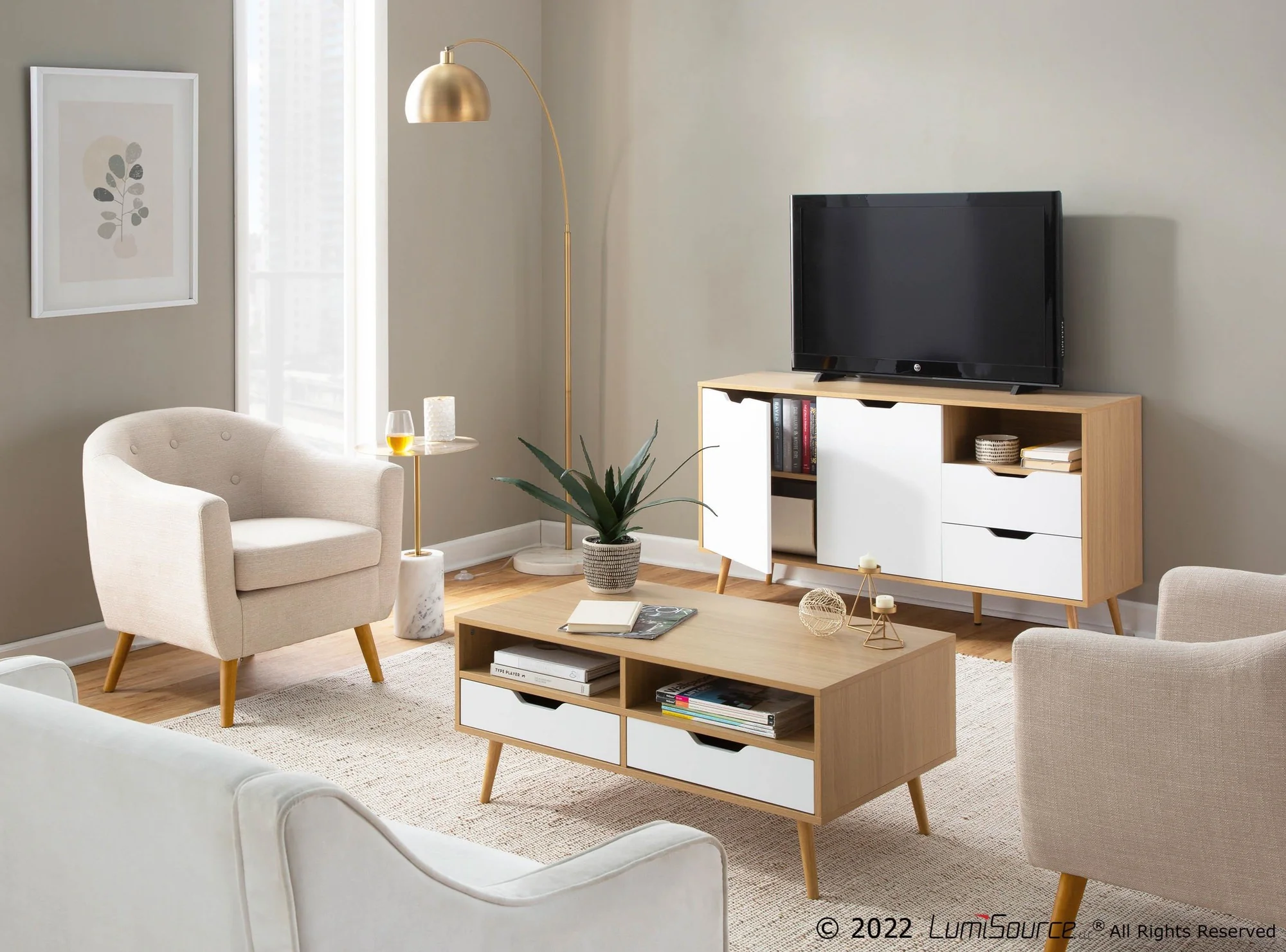 Rockwell Chair Cream By LumiSource