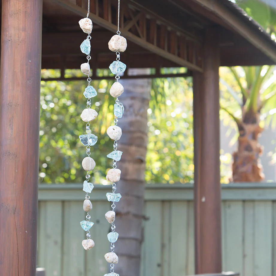 Rocky Stone & Glass Garlands Set of 4 By Garden Age Supply