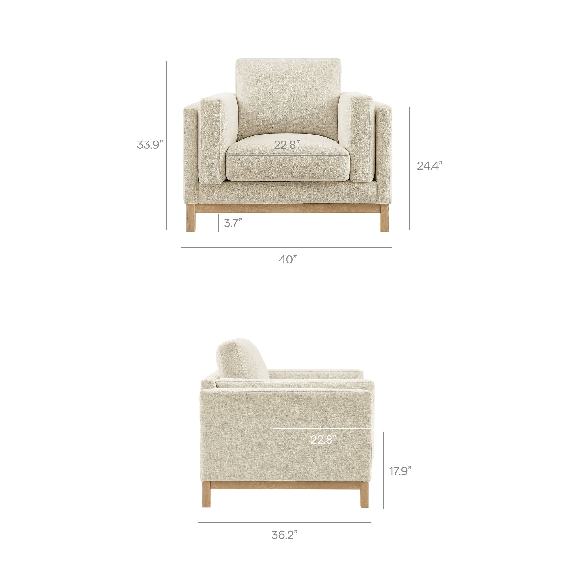 Roscoe Fabric Armchair by Modway - Image 9